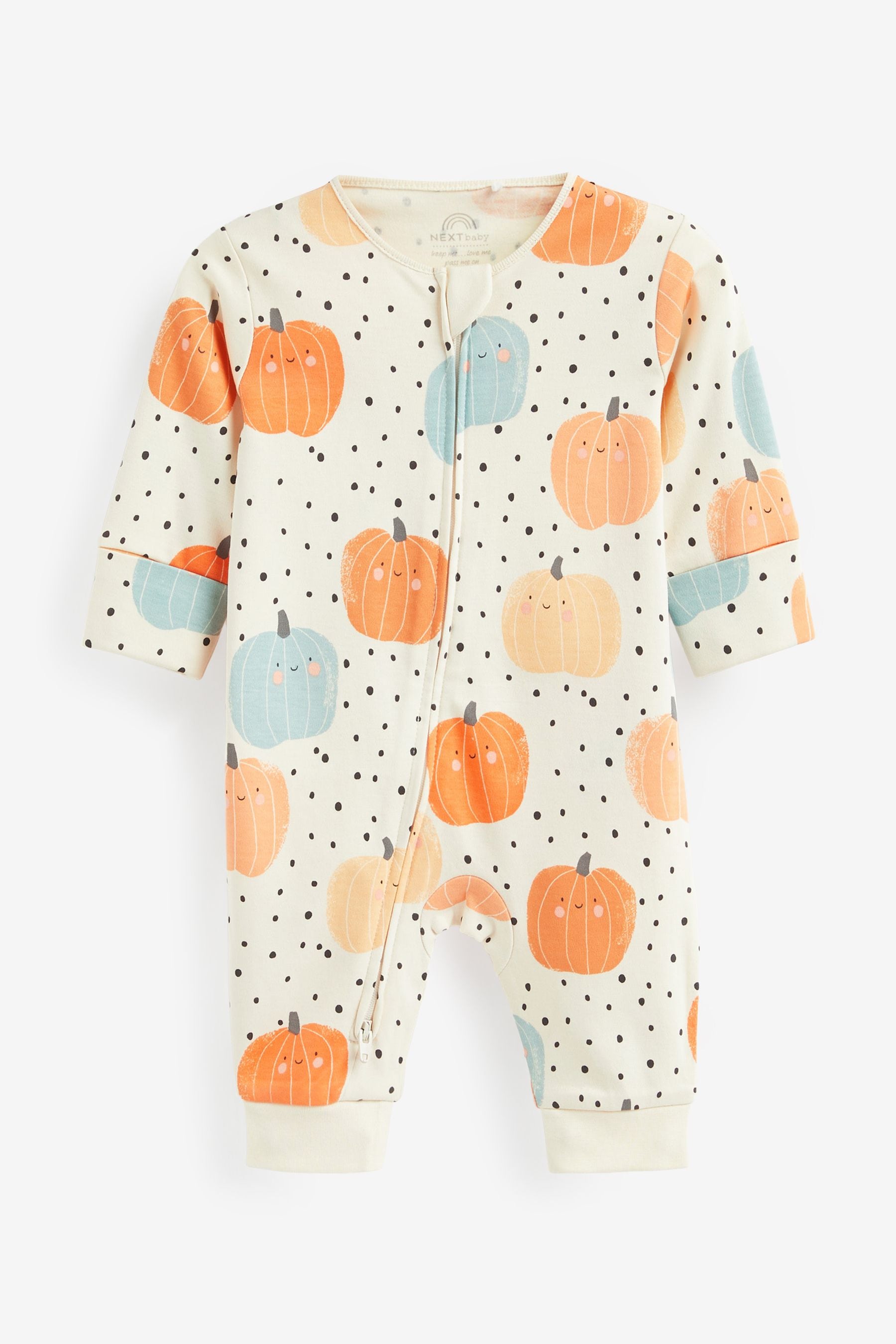 Orange Halloween Footless Sleepsuit 1 Pack (0mths-3yrs)