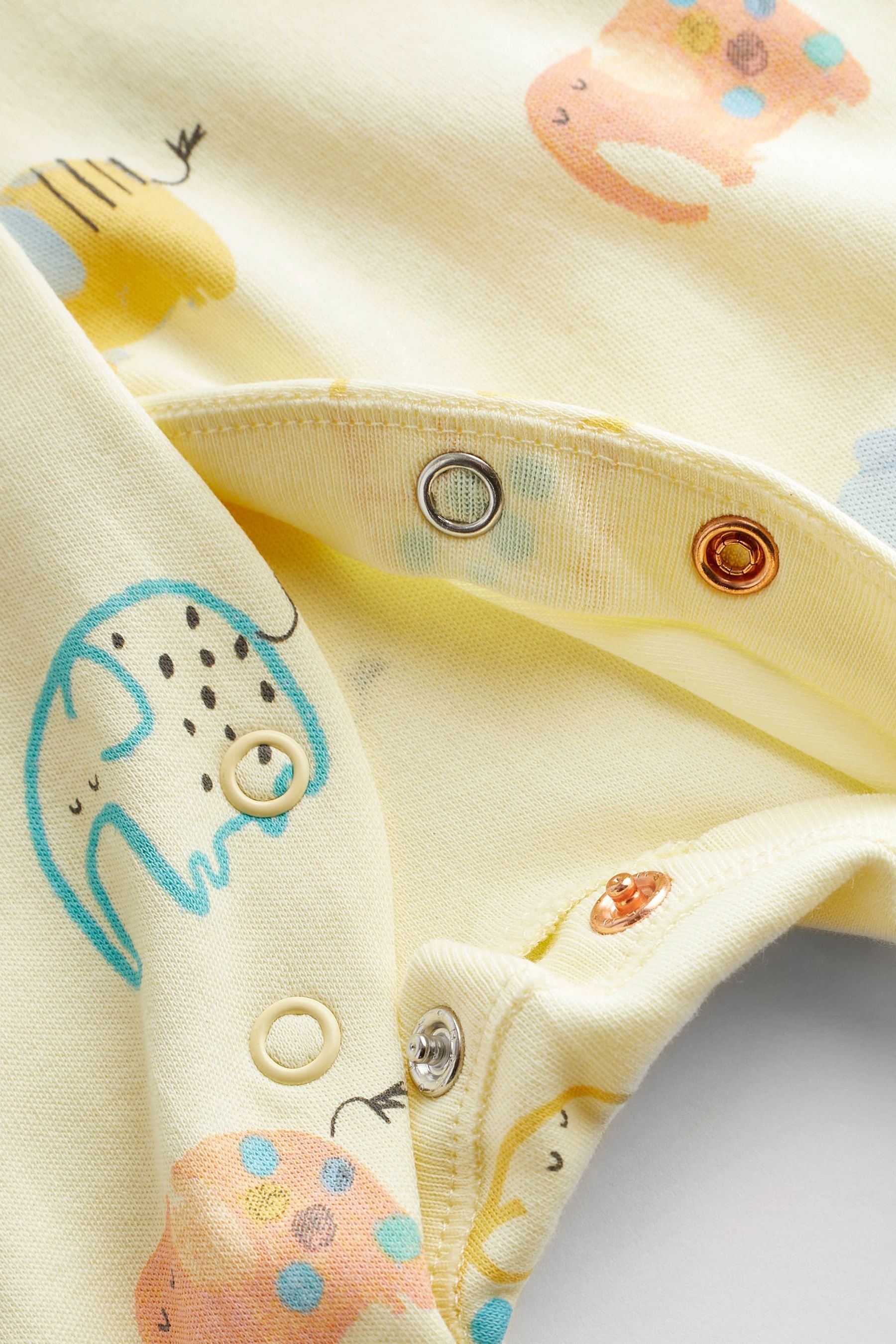 Cream Cotton Baby Sleepsuits 3 Pack (0-2yrs)