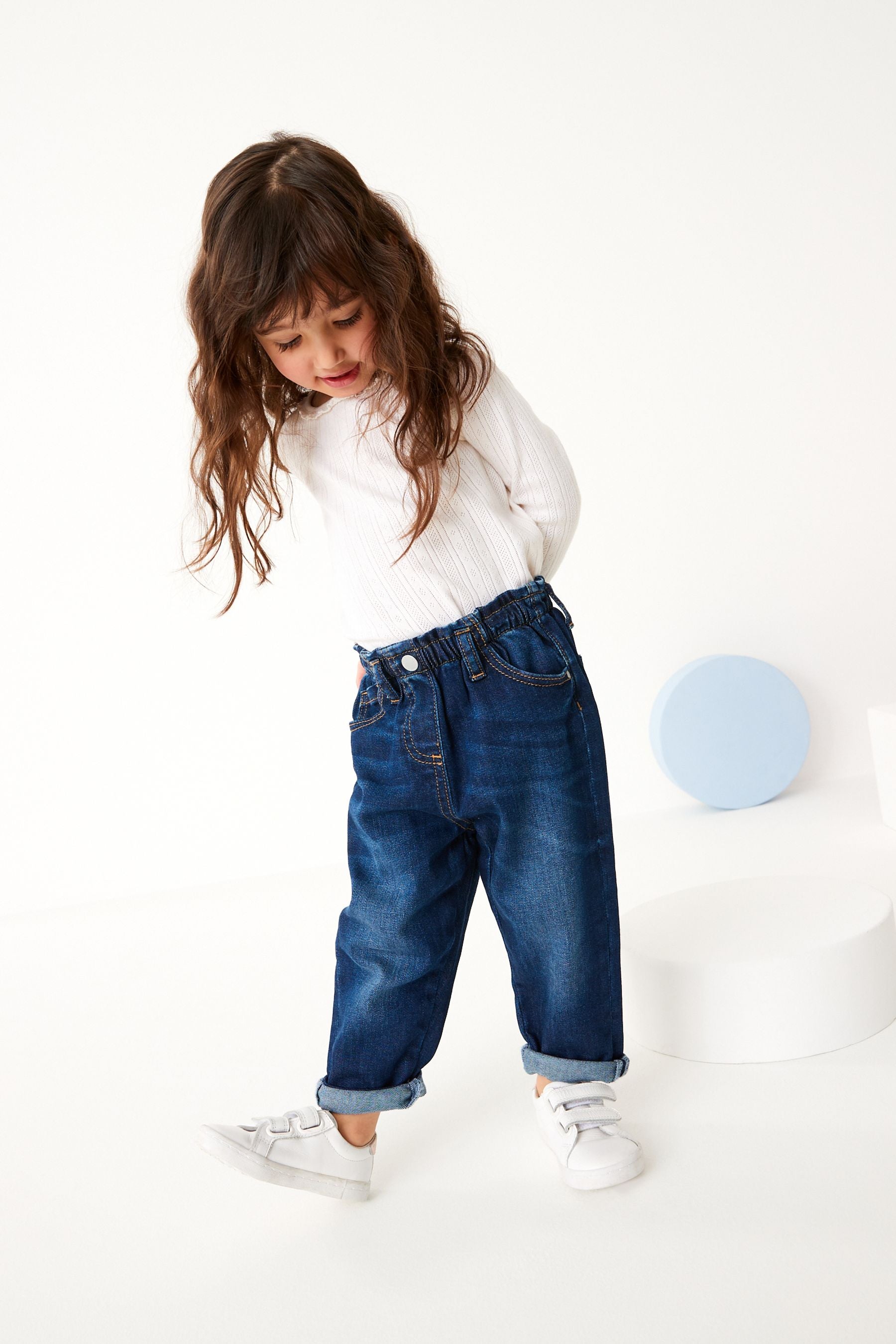 Denim Dark Wash Mom Jeans (3mths-7yrs)