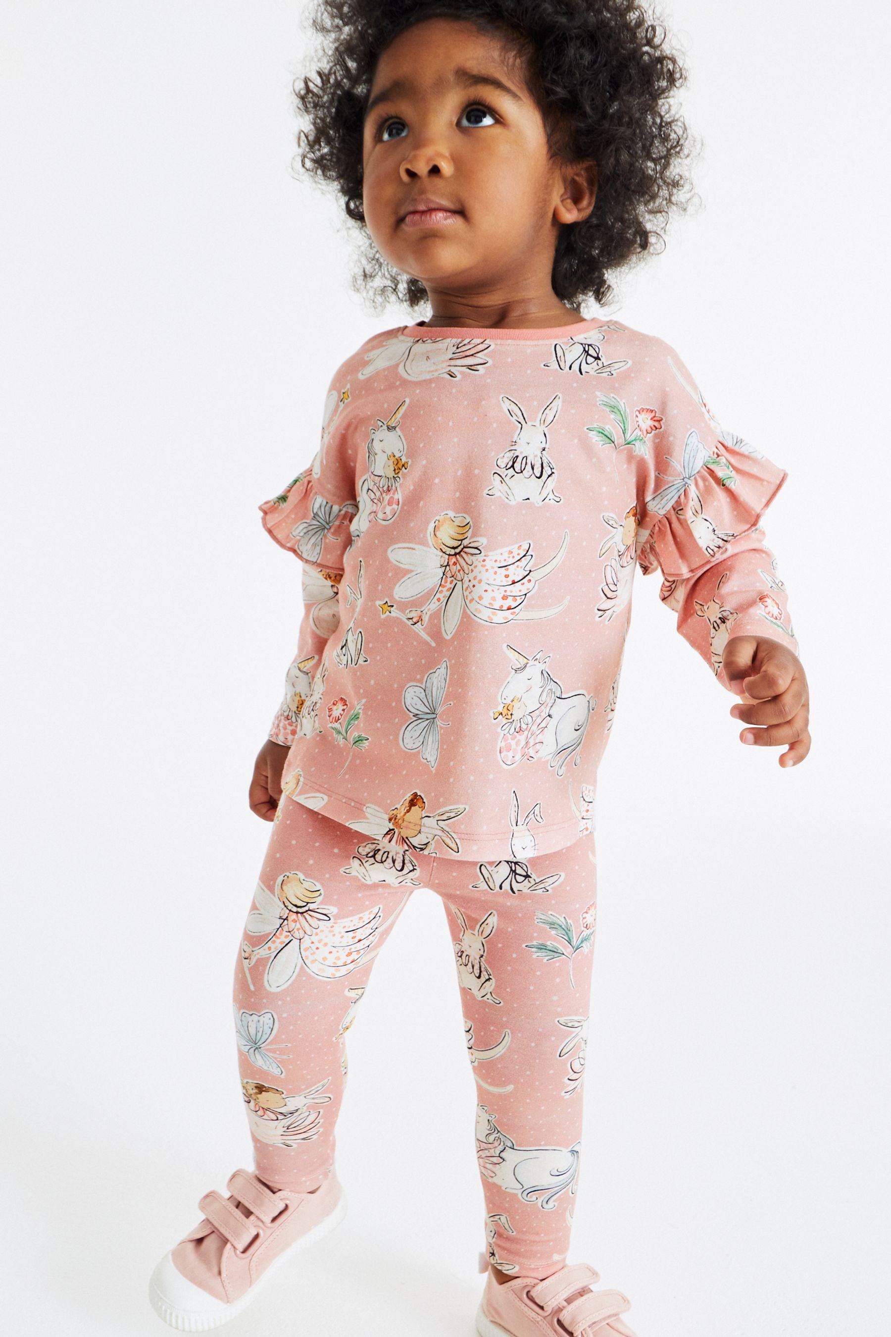 Pink Fairy Long Sleeve Frill Top (3mths-7yrs)