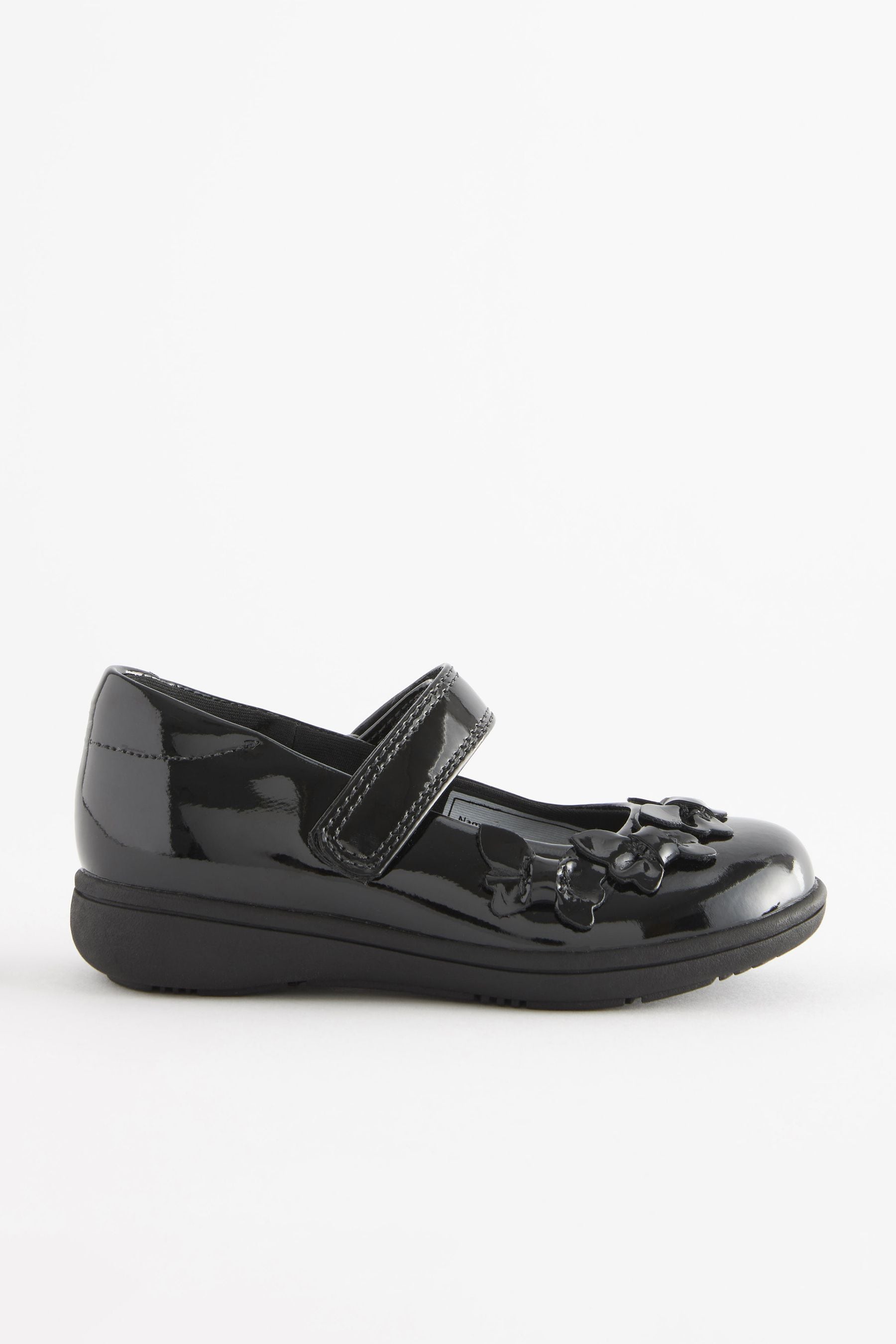 Black Patent School Junior Butterfly Mary Jane Shoes