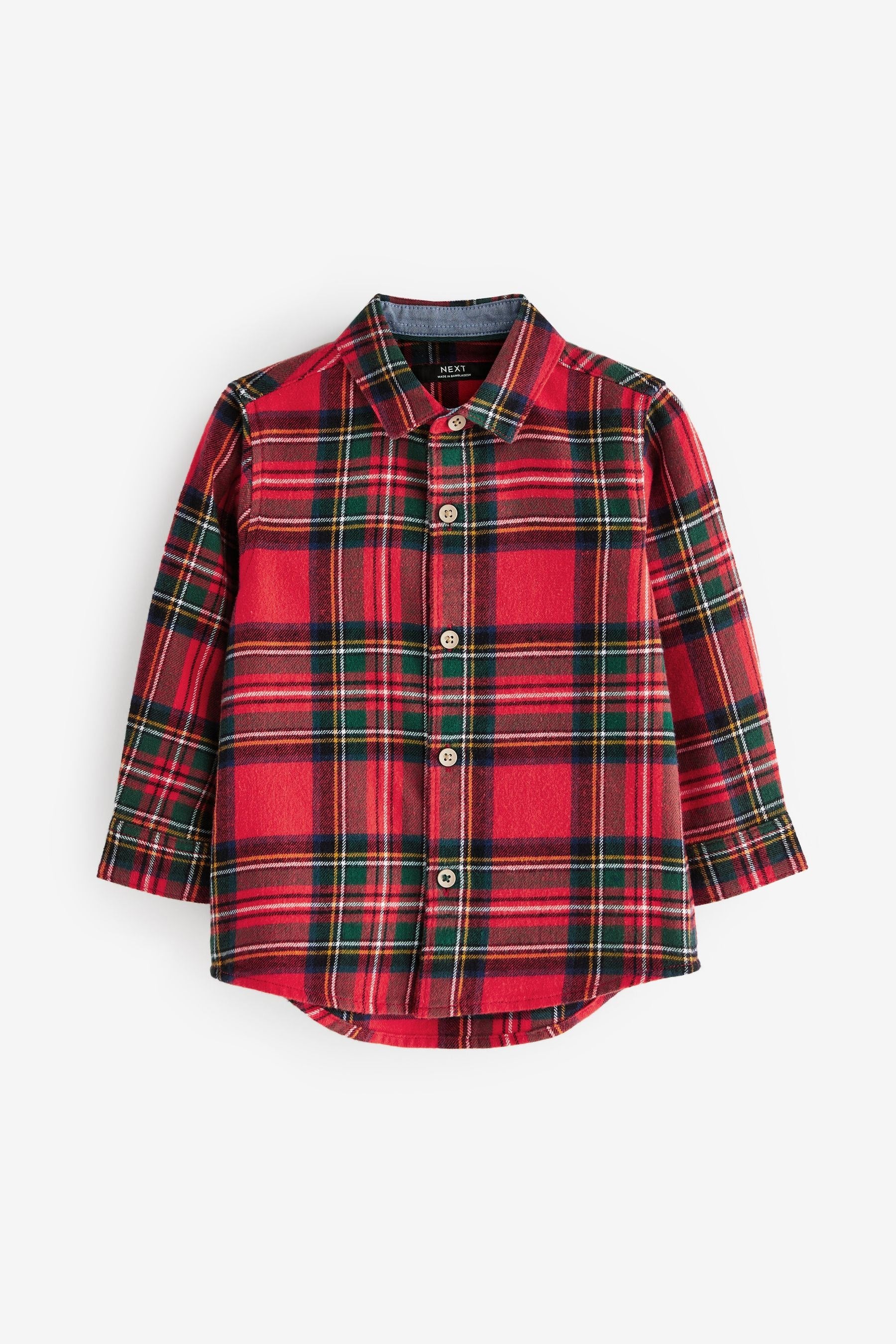 Red Long Sleeve Check Shirt (3mths-7yrs)