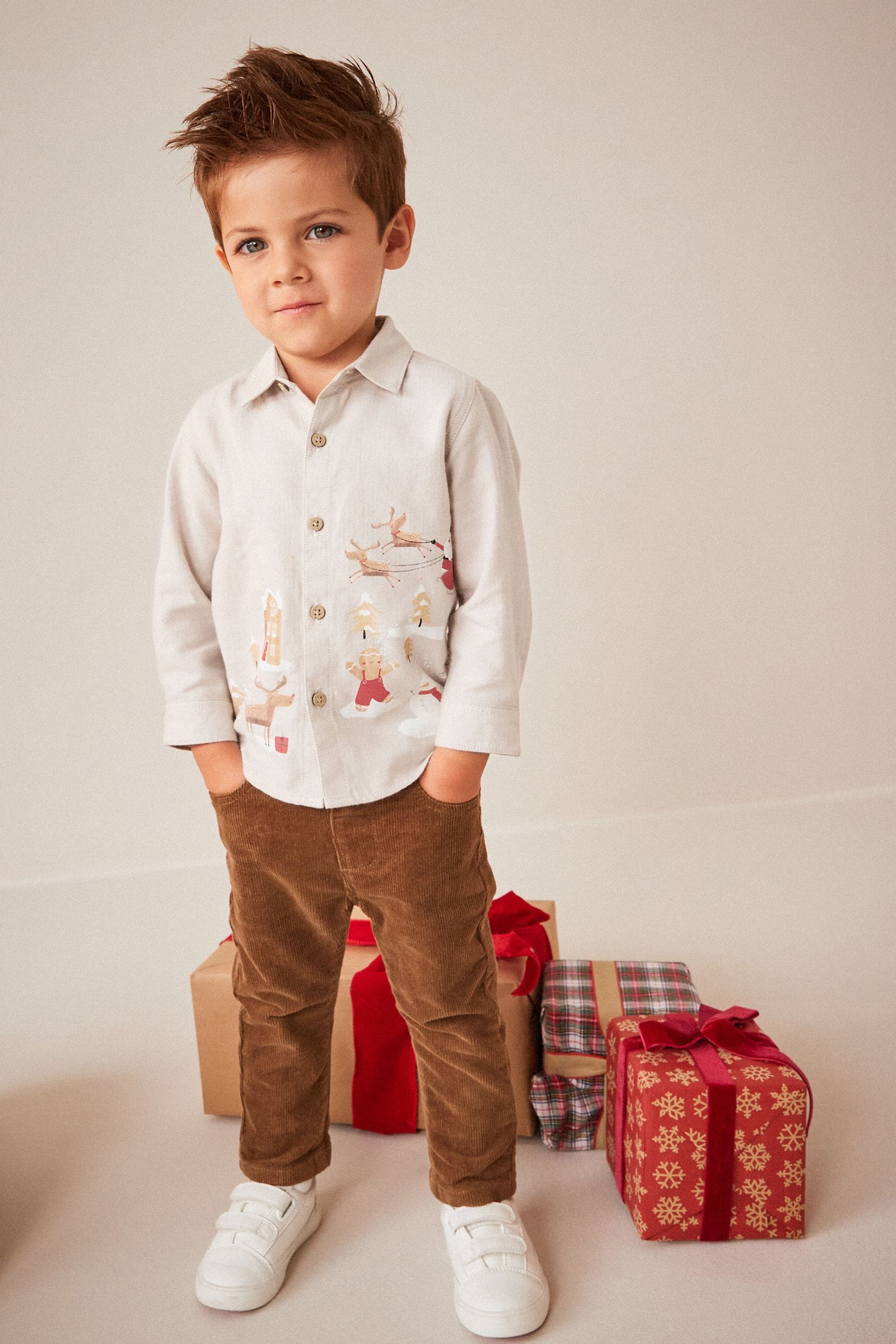 Brown Christmas Shirt (3mths-7yrs)