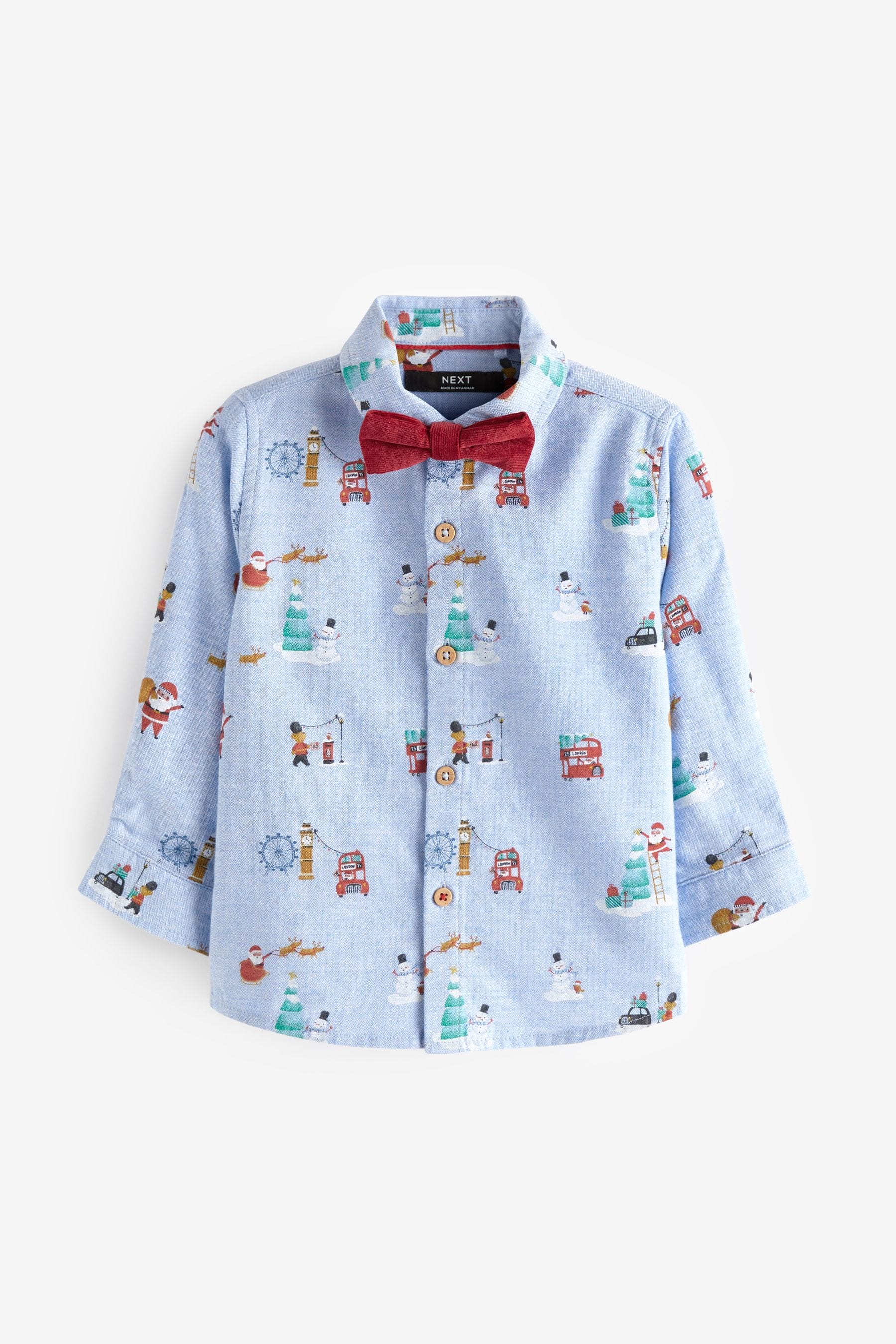 Blue Christmas Shirt (3mths-7yrs)