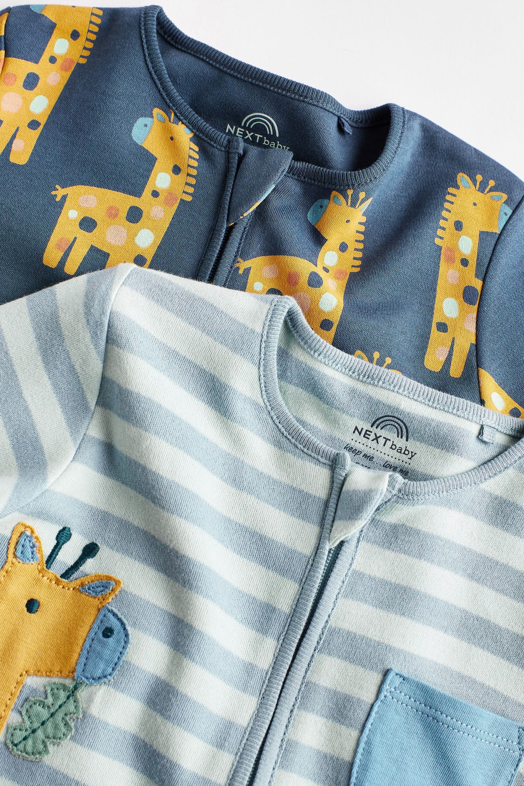 Blue Character Baby Sleepsuits 2 Pack (0mths-2yrs)