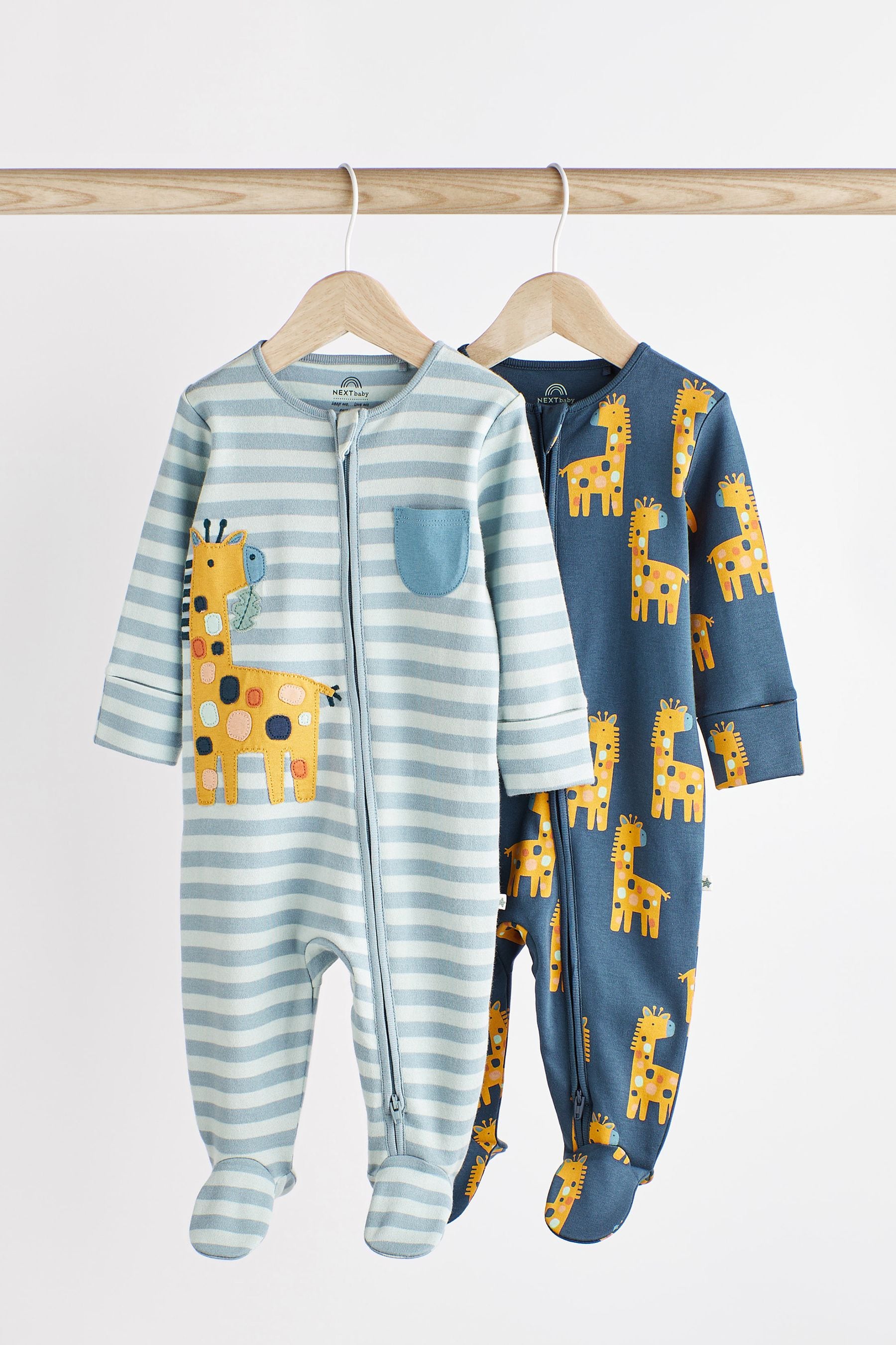 Blue Character Baby Sleepsuits 2 Pack (0mths-2yrs)