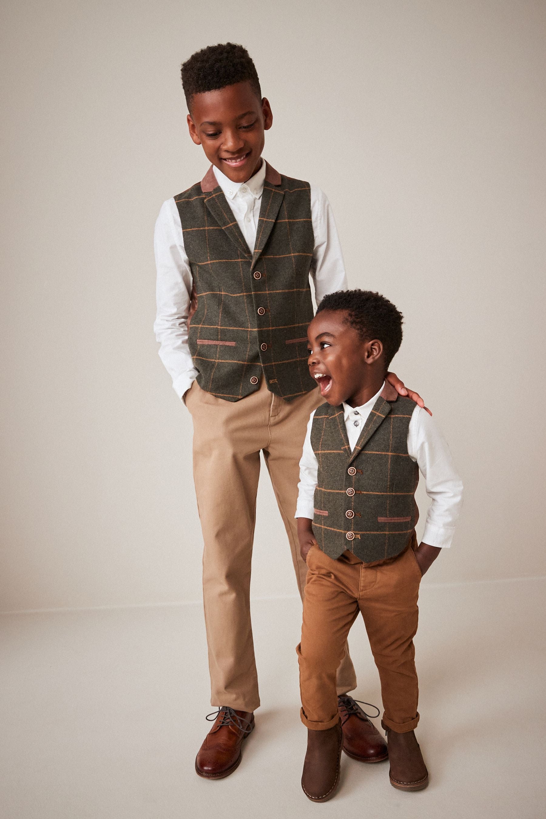 Green Check Waistcoat (12mths-16yrs)