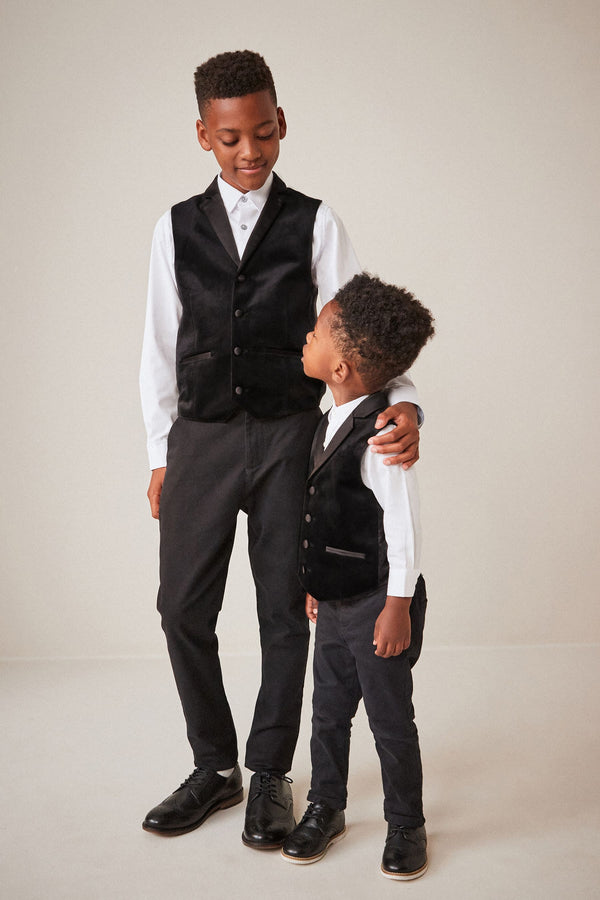 Black Velvet Waistcoat (3-16yrs)