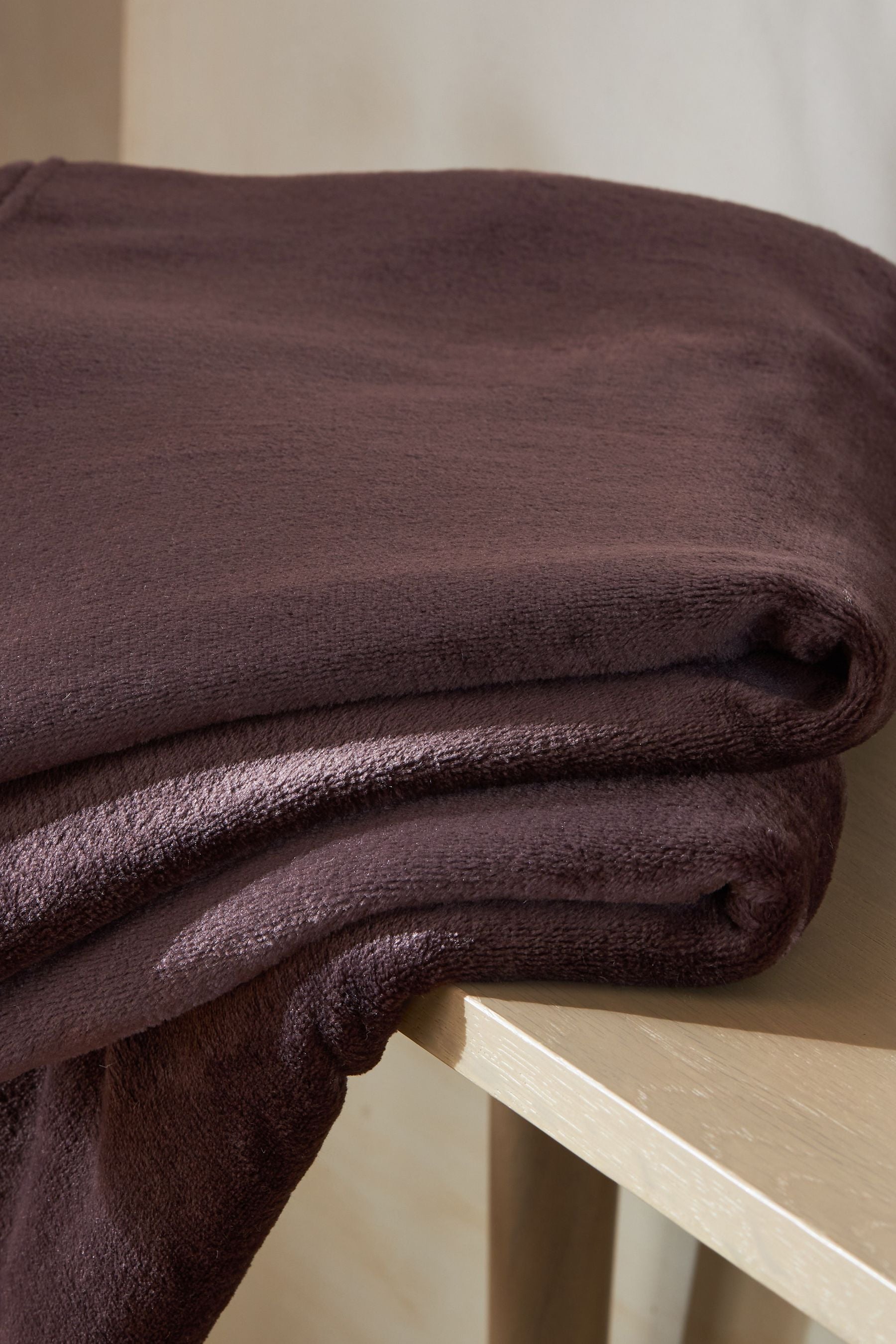 Brown Teddy Plush Fleece Throw