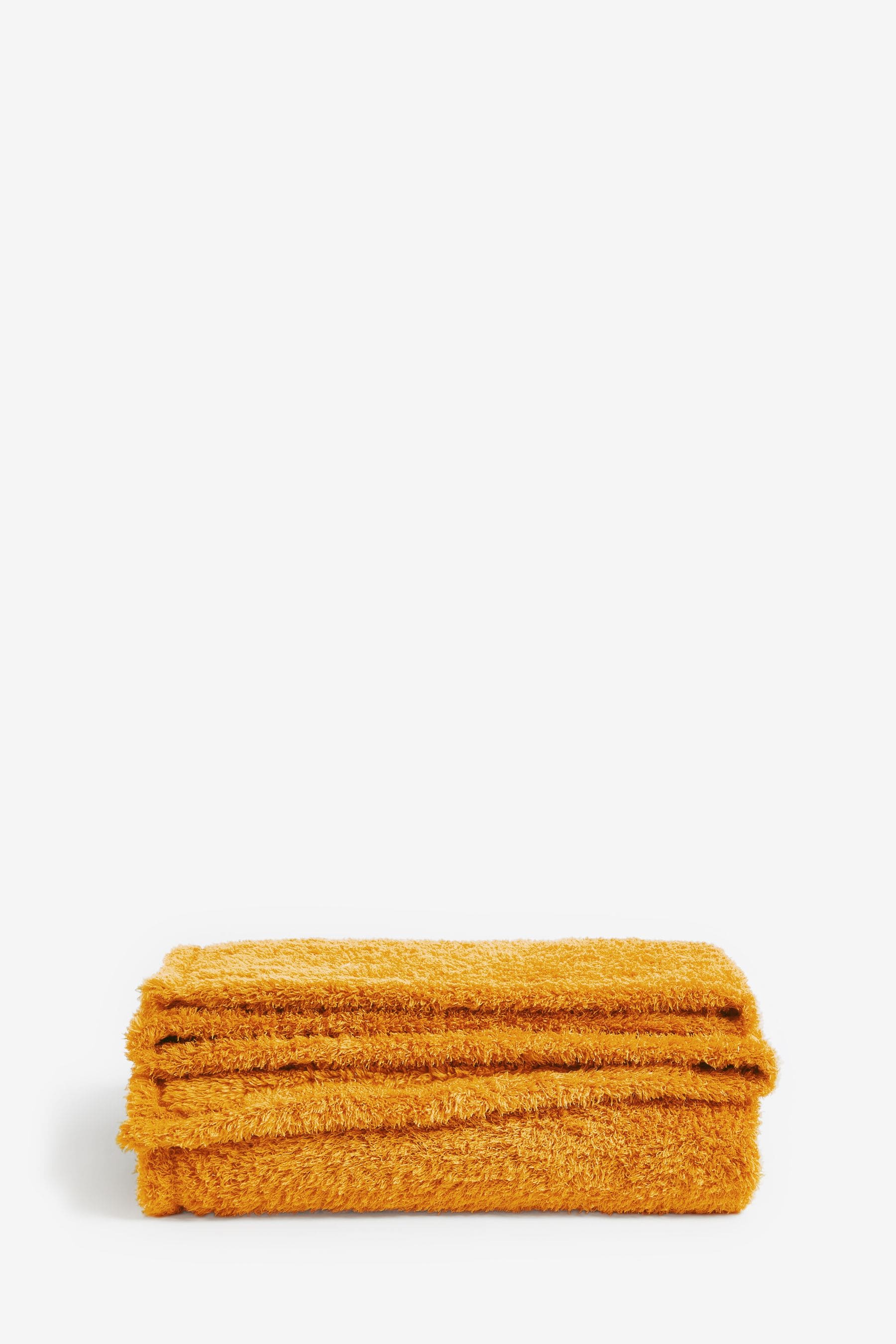 Ochre Yellow Snuggle Teddy Fleece Throw