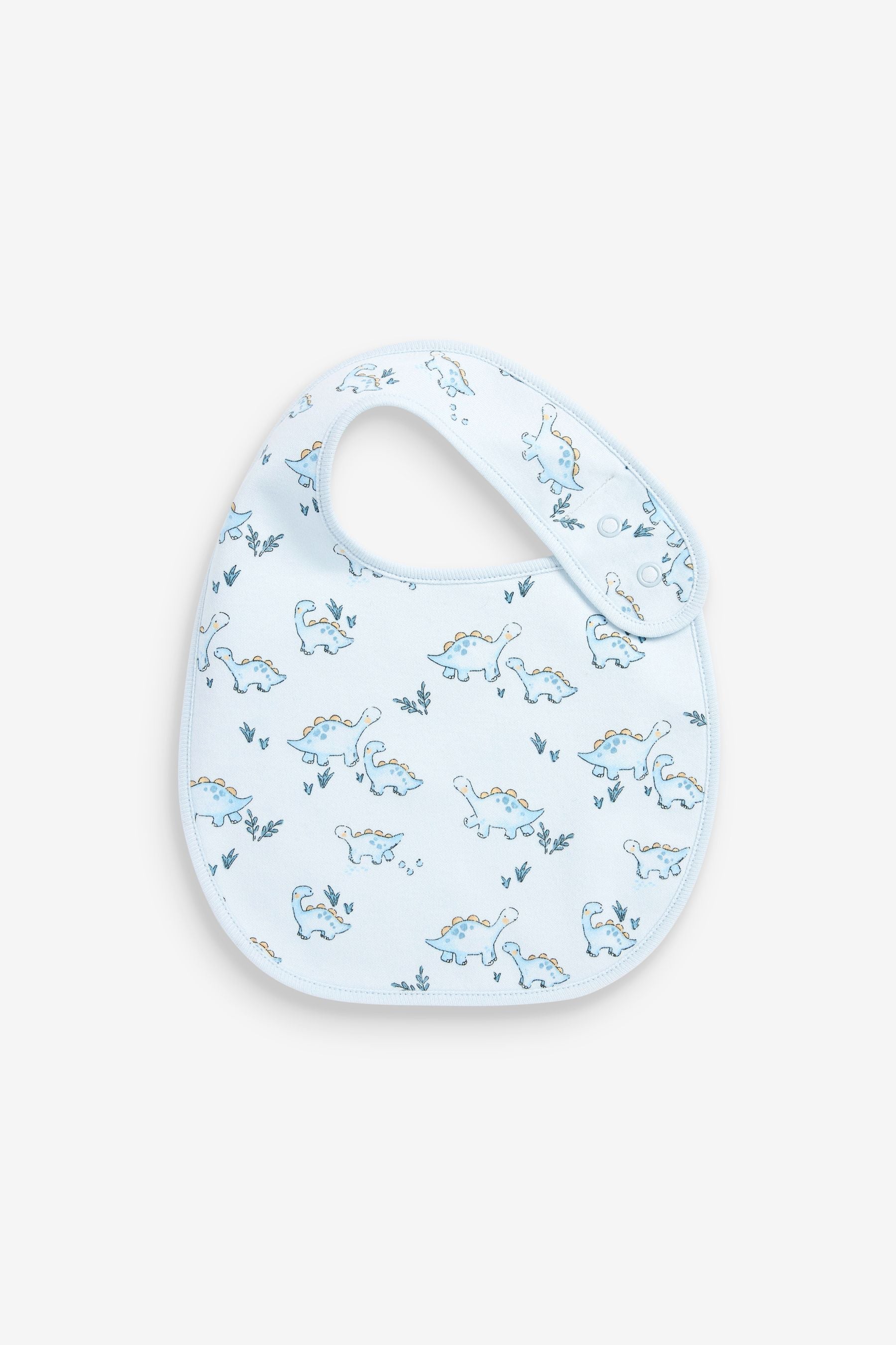 Blue Dino 3 Pack Baby Bibs