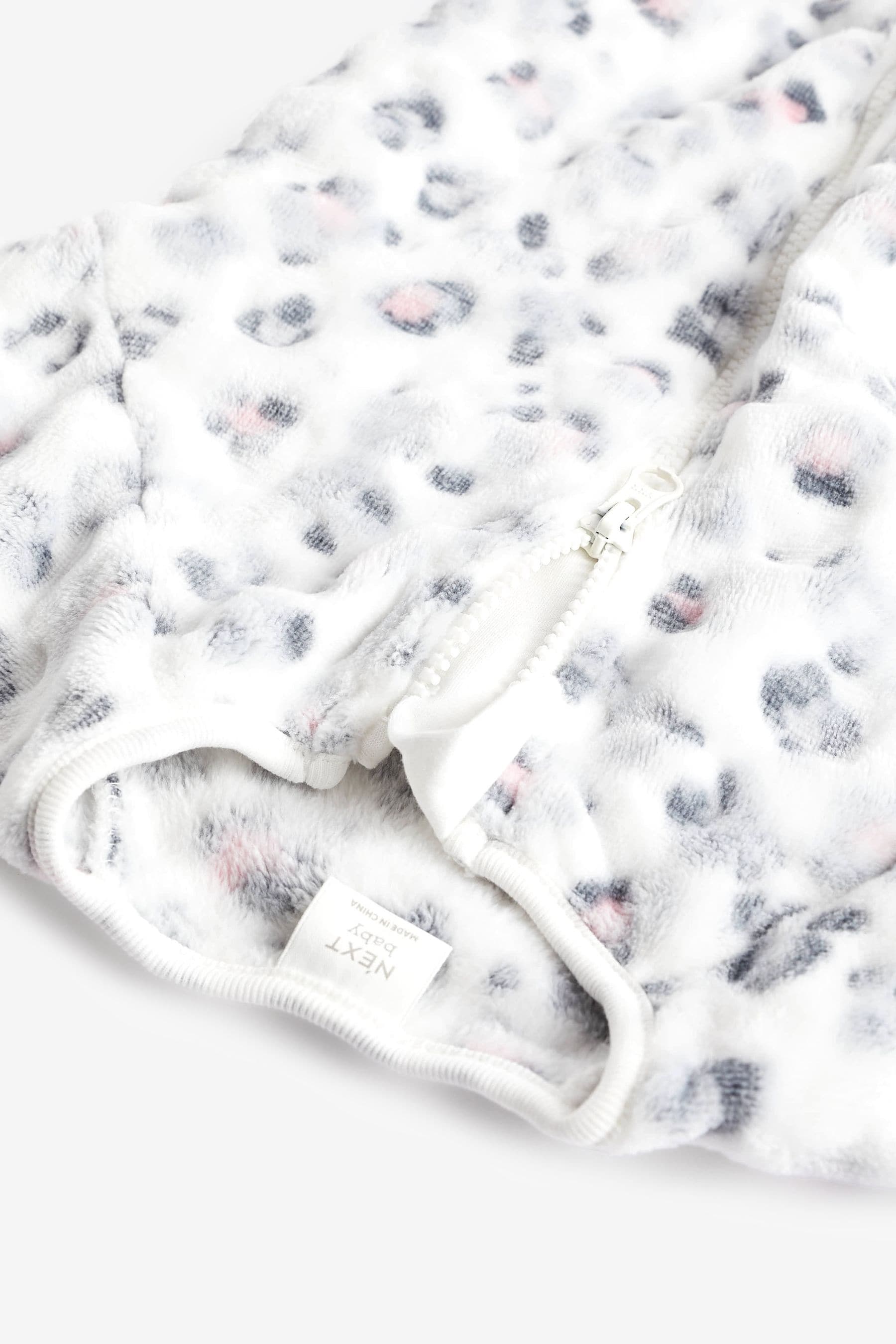 Grey Fleece Baby Sleepsuit