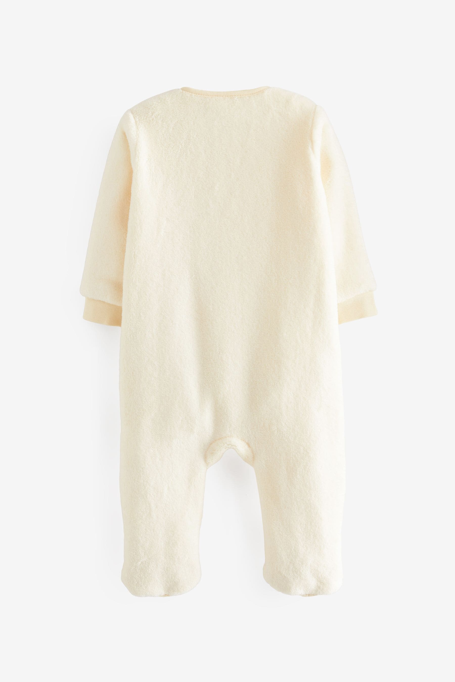 Cream Fleece Baby Sleepsuit