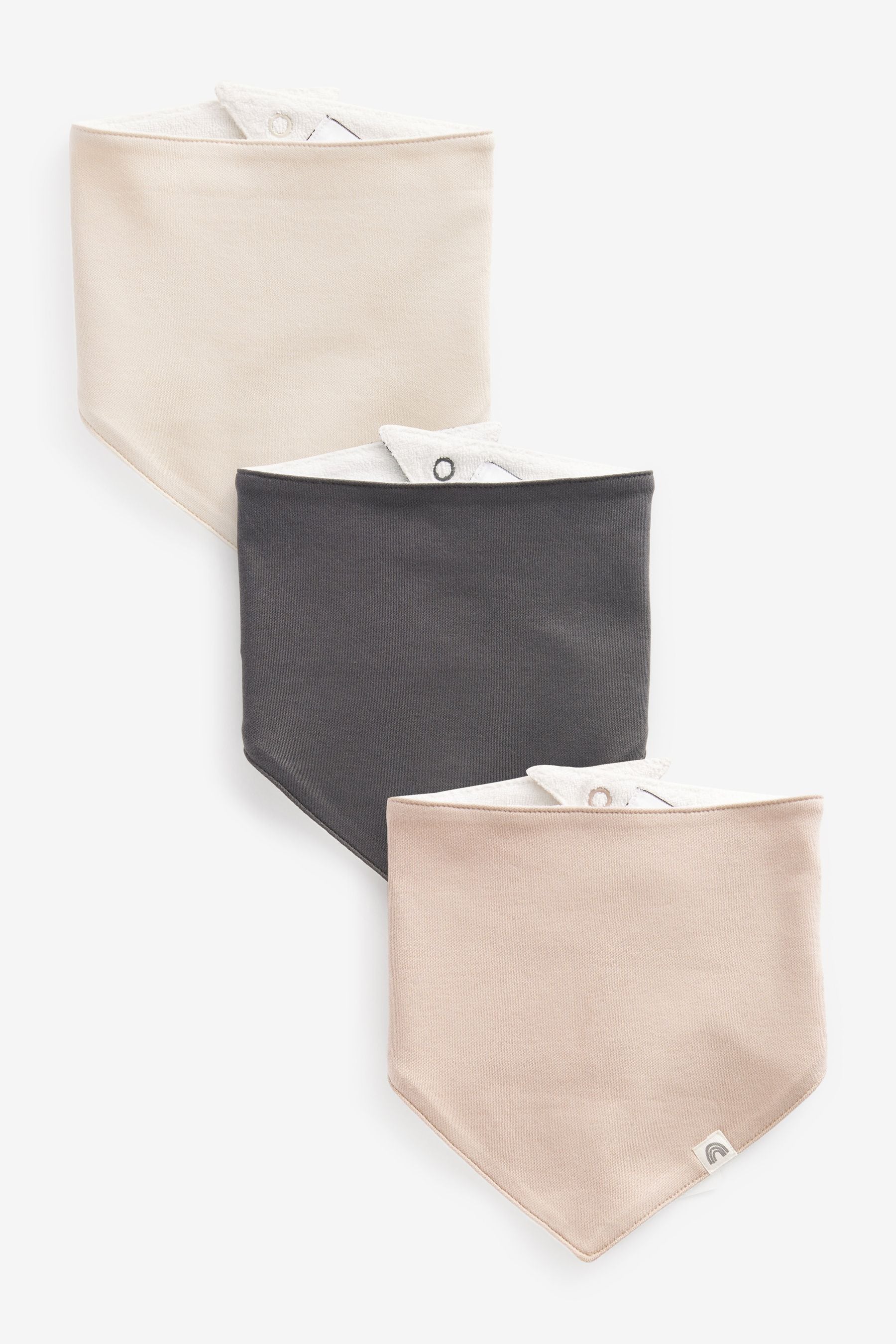 Neutral 3 Pack Dribble Baby Bibs