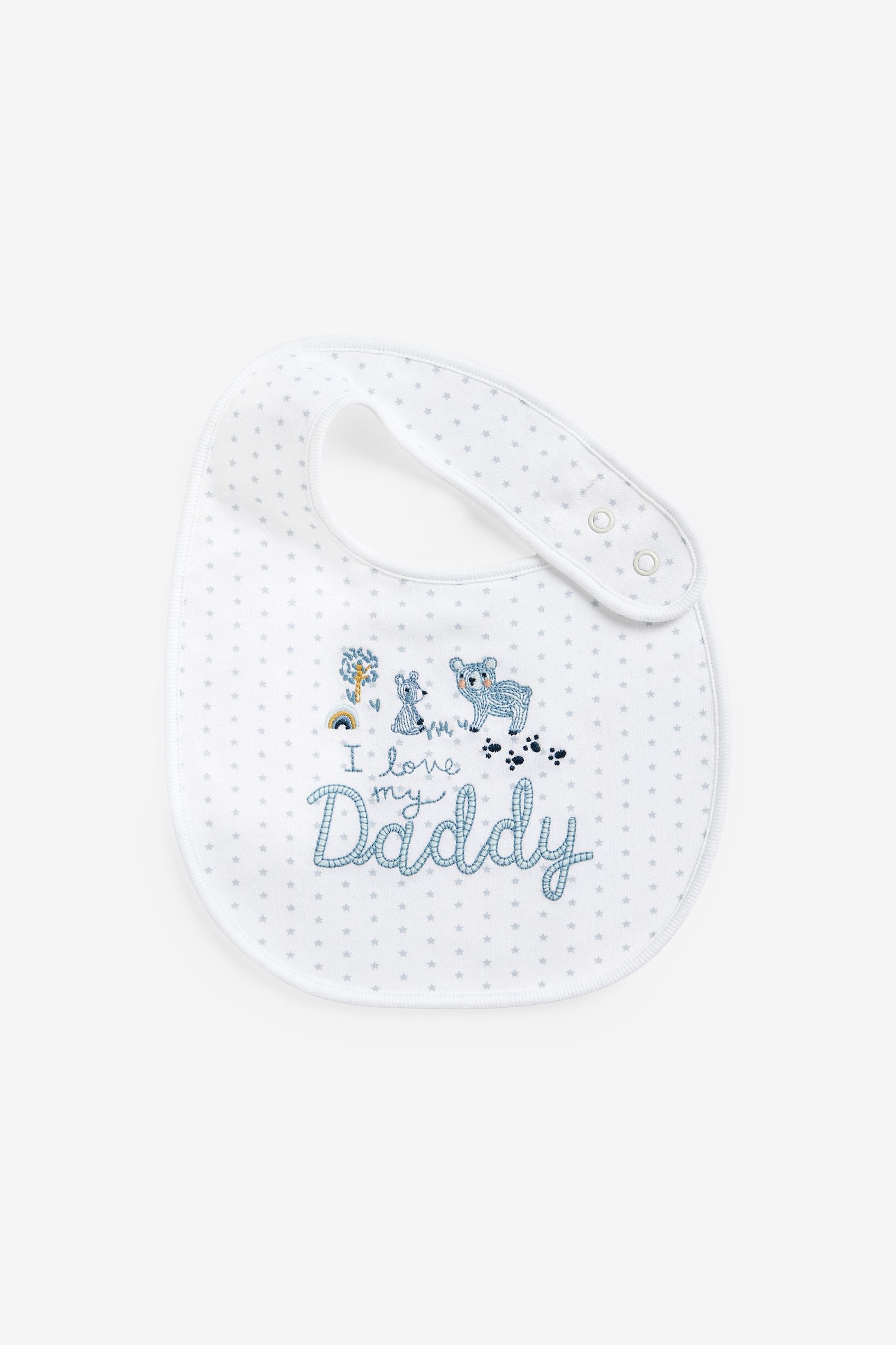 Blue Mummy/Daddy Baby Bibs 2 Pack