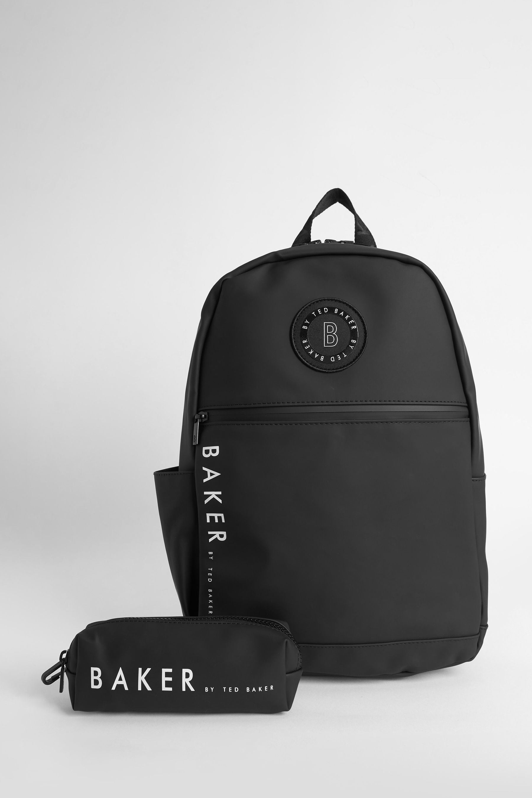 Black Baker by Ted Baker Boys Back to School Black Backpack with Pencil Case