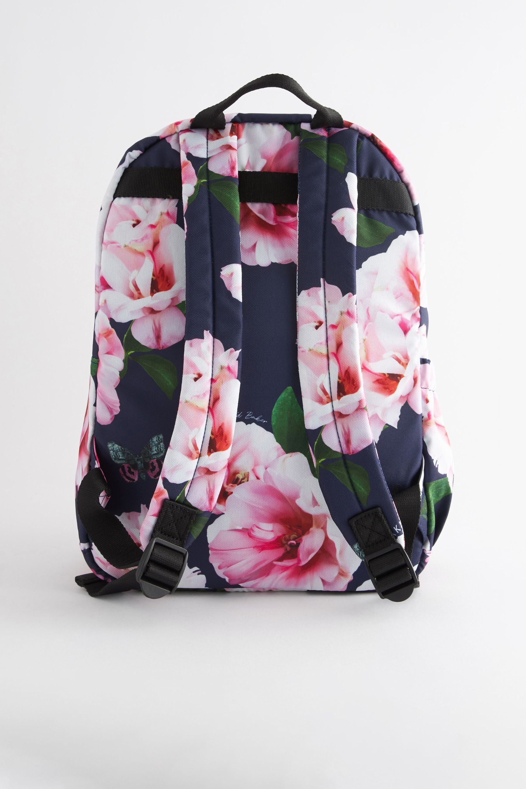 Navy Baker by Ted Baker Girls Navy Back to School Floral Backpack with Pencil Case