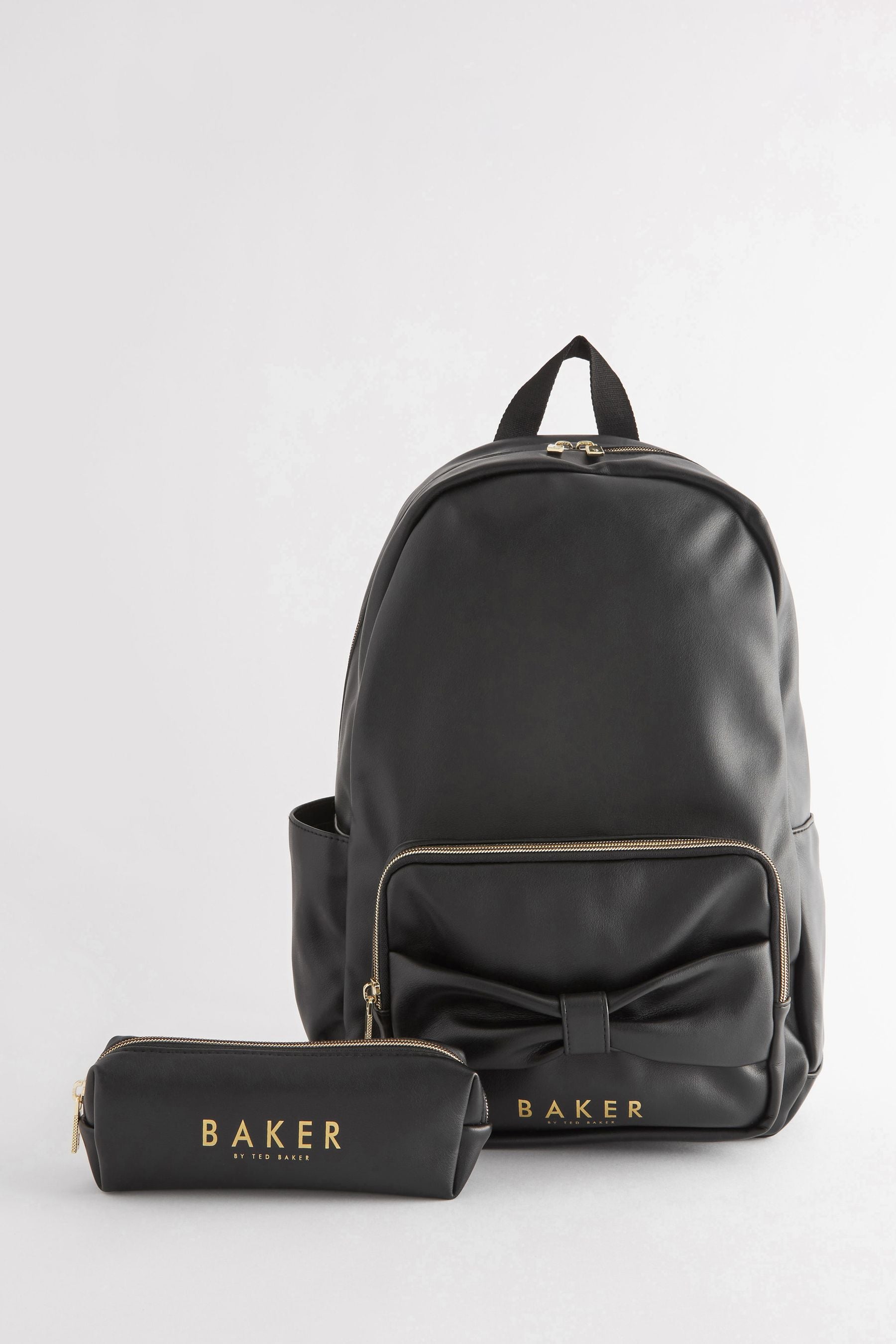 Black Baker by Ted Baker Girls Back to School Bow Detail Backpack with Pencil Case