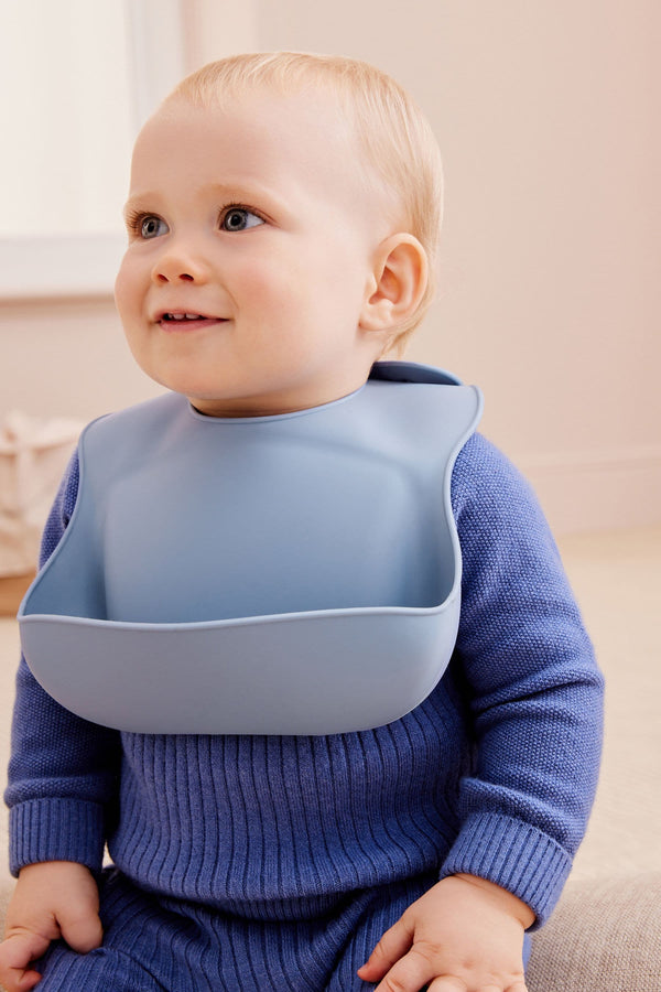 Blue Silicone Bib