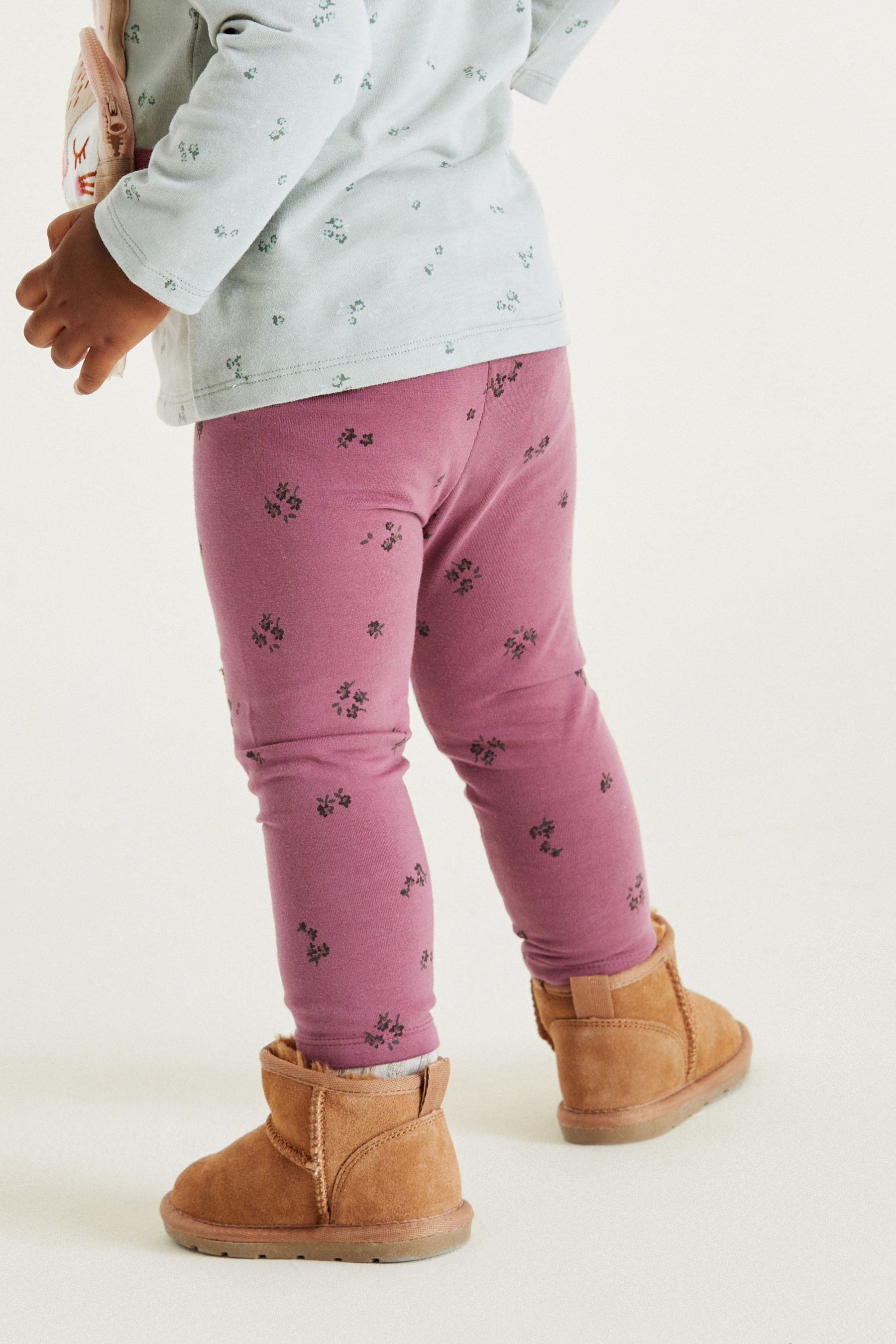 Purple Bunny Embroidered Leggings (3mths-7yrs)