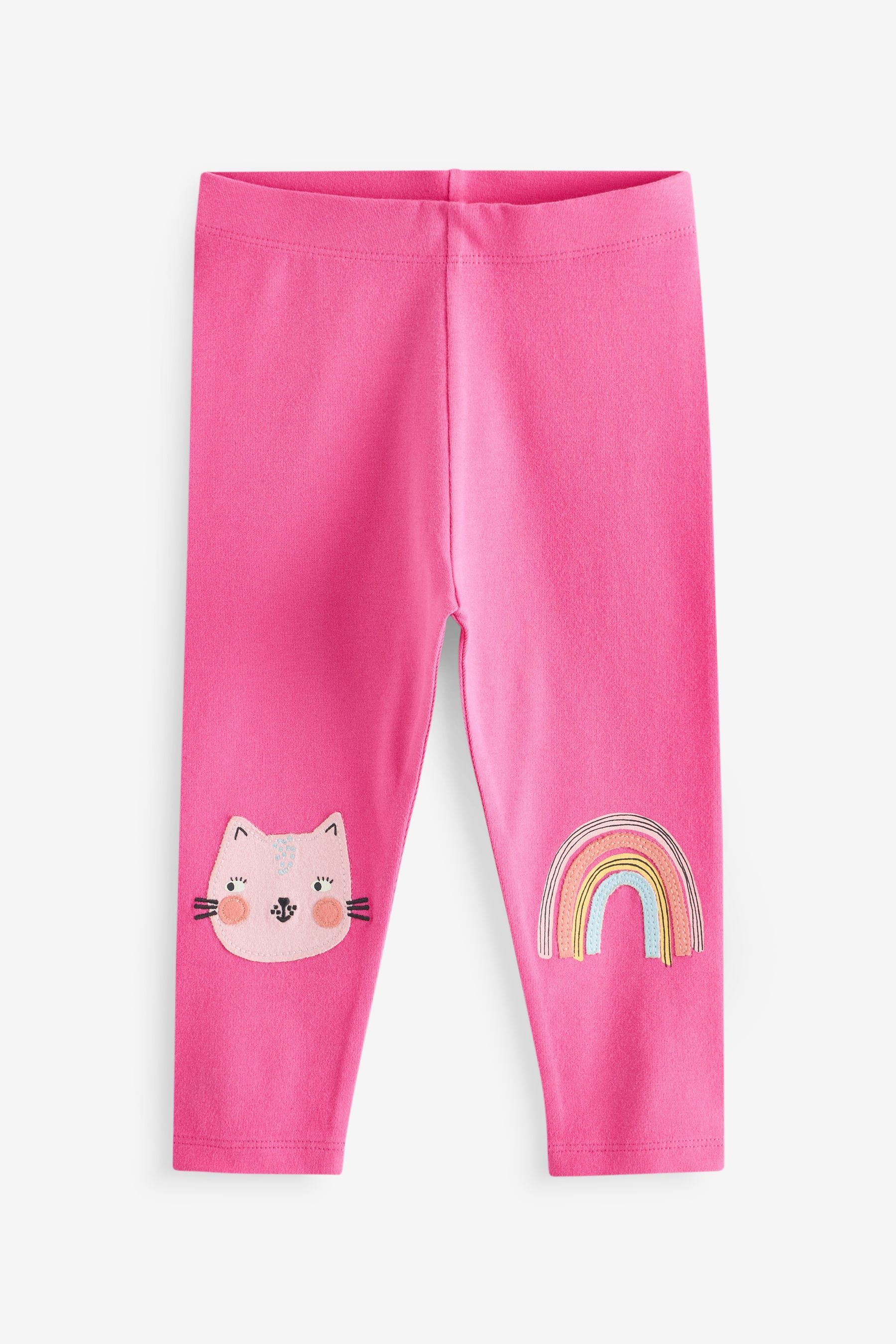 Pink Rainbow Embroidered Leggings (3mths-7yrs)