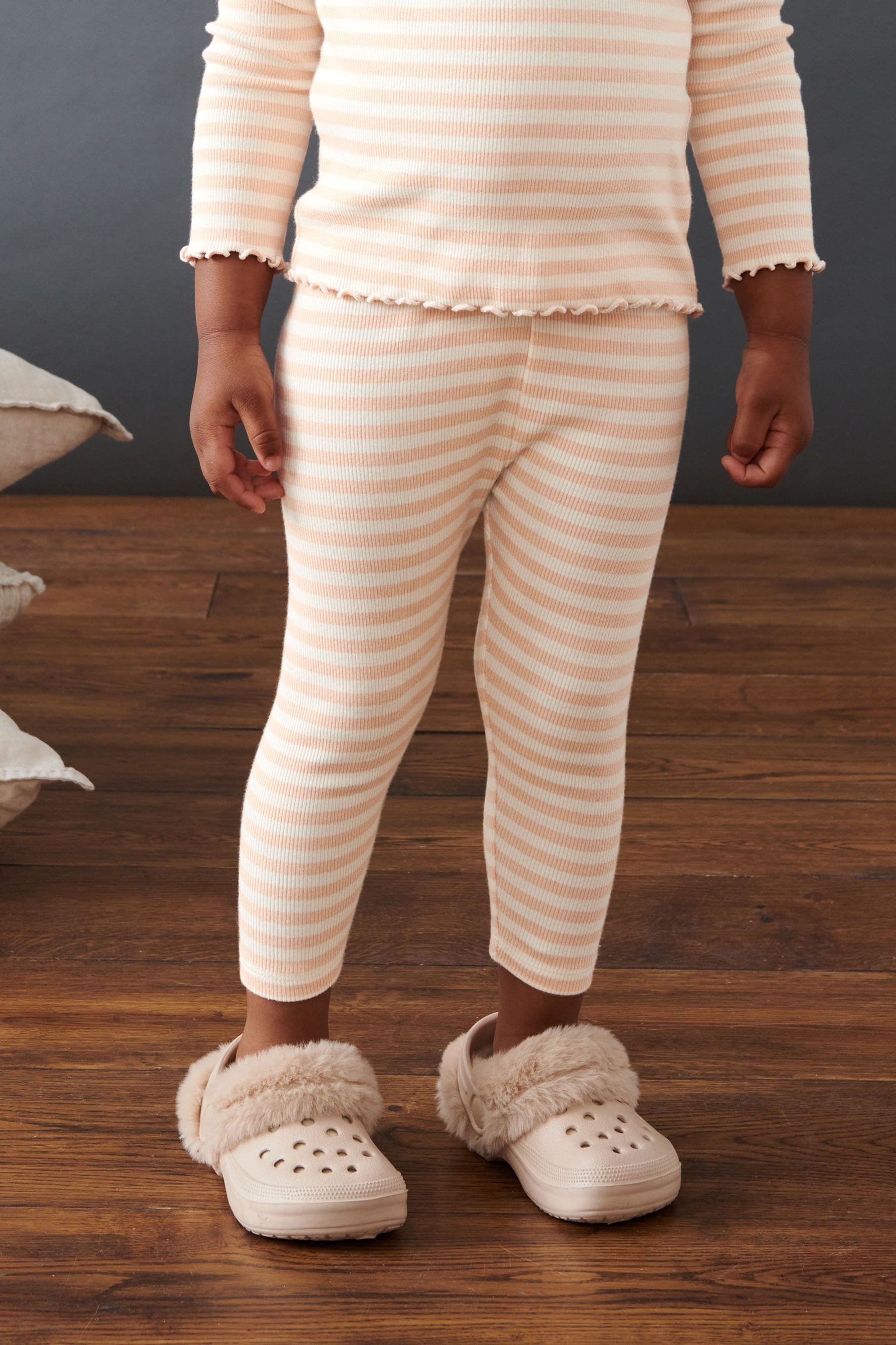 Neutral Rib Jersey Leggings (3mths-7yrs)