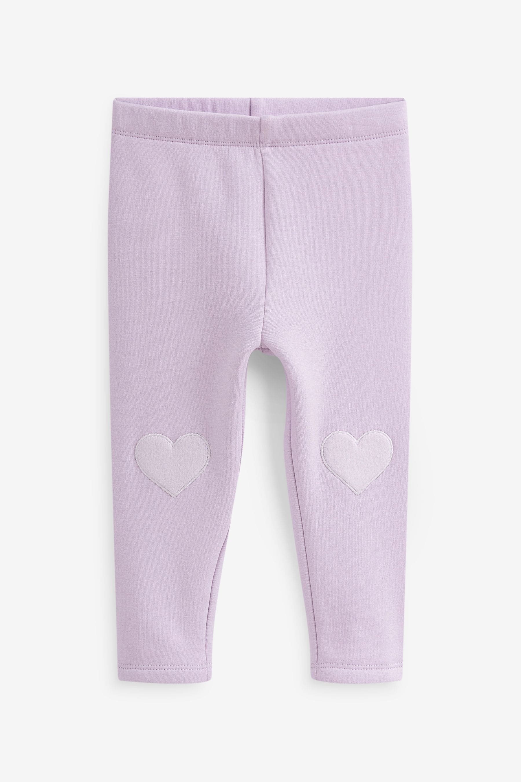 Lilac Purple Cosy Fleece Lined Leggings (3mths-7yrs)