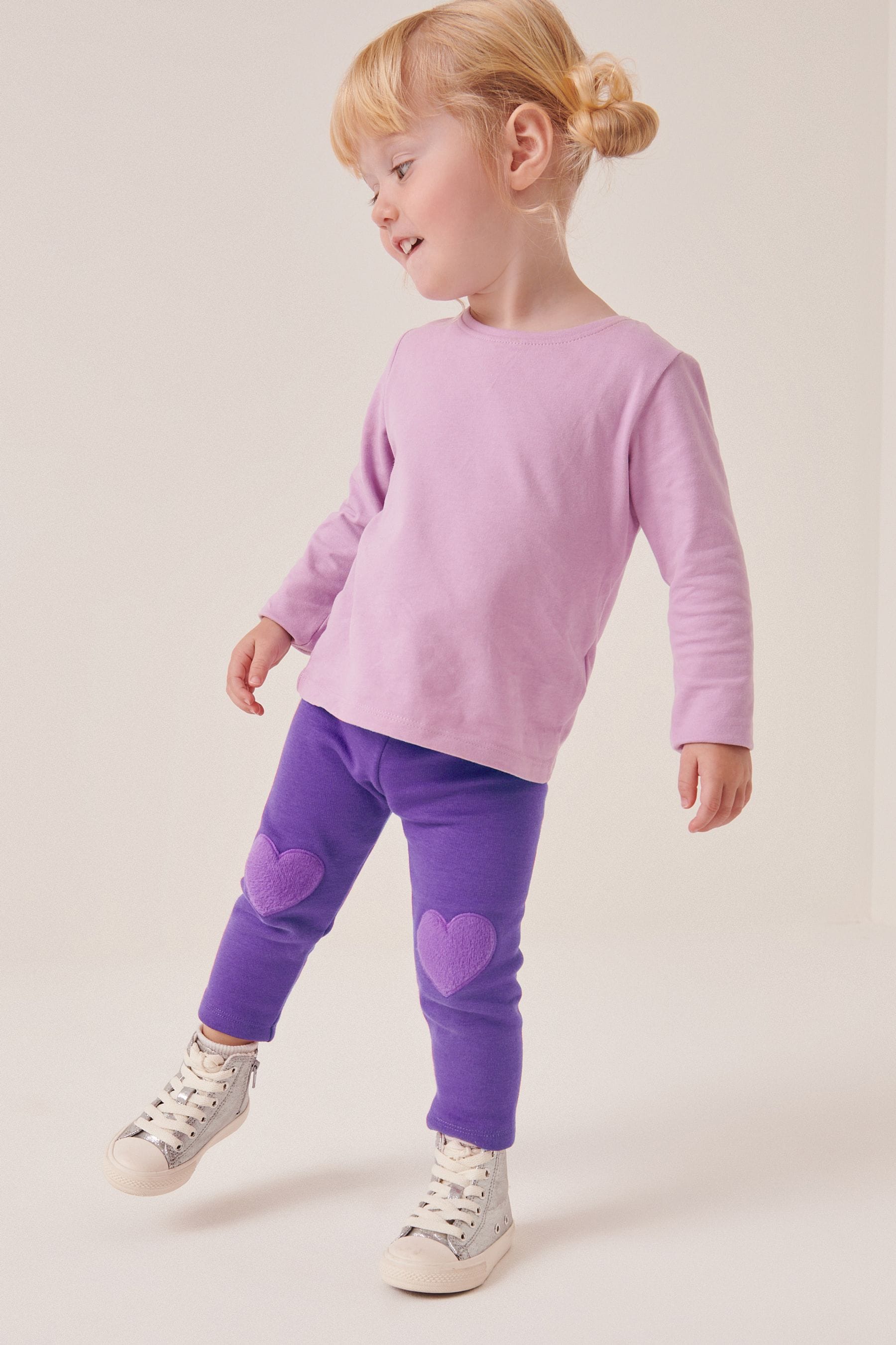 Purple Cosy Fleece Lined Leggings (3mths-7yrs)