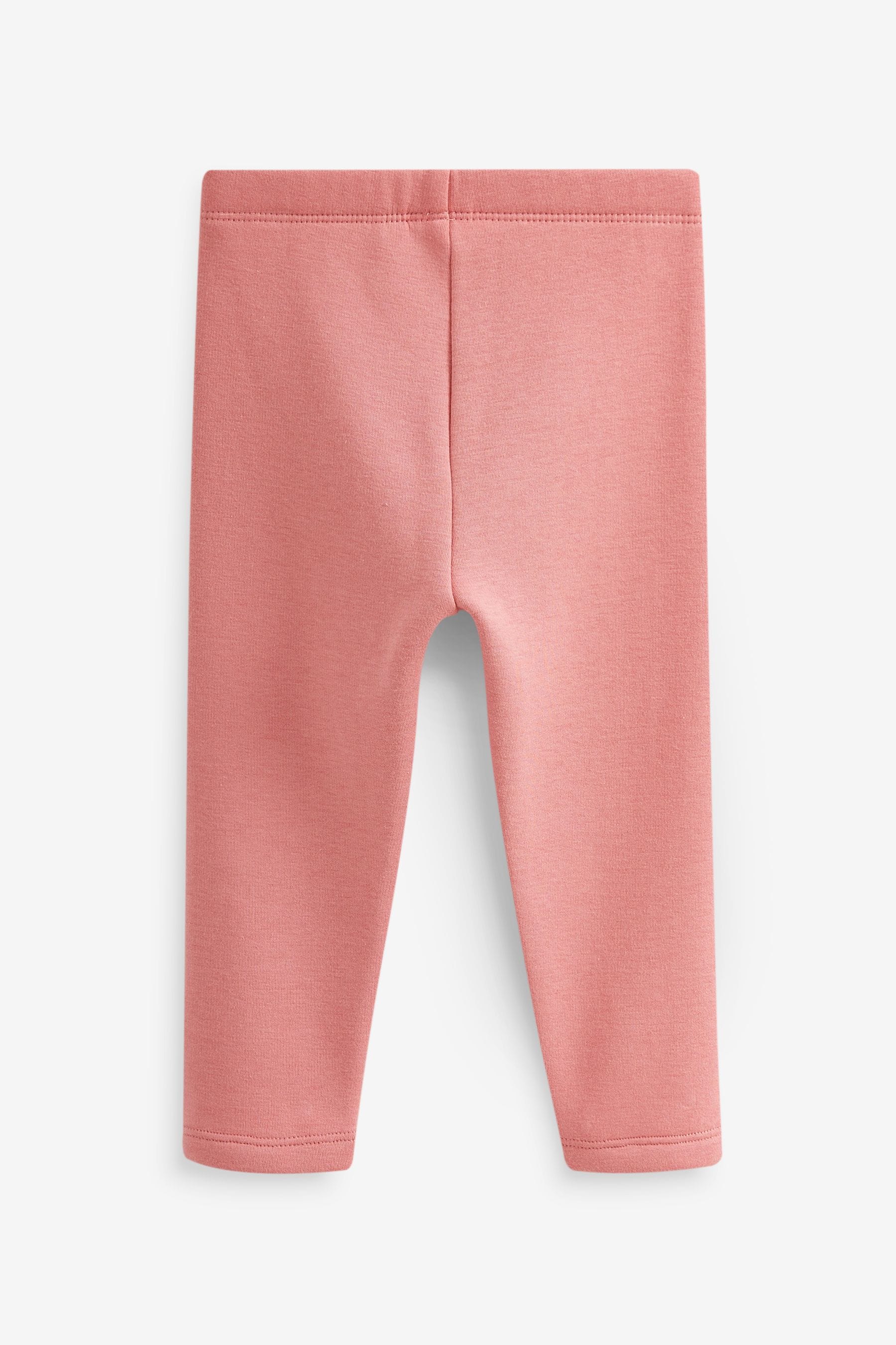 Mid Pink Cosy Fleece Lined Leggings (3mths-7yrs)