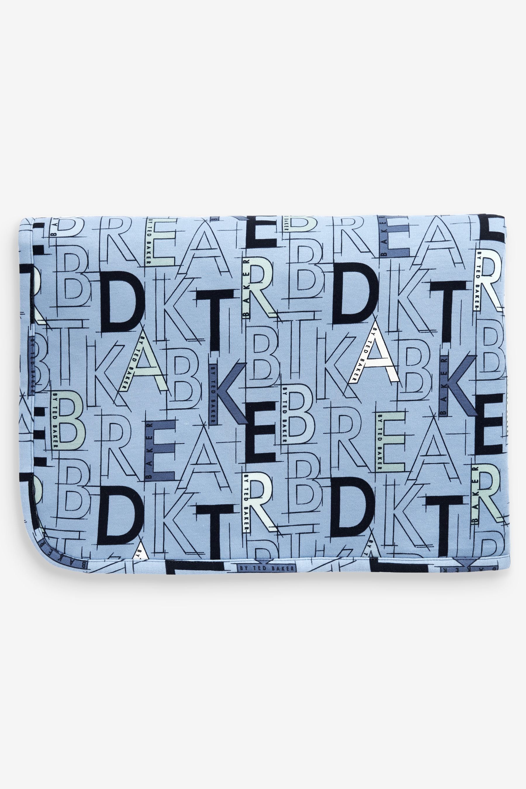 Blue Baker by Ted Baker Baby Boys Logo Lettering Print Blanket