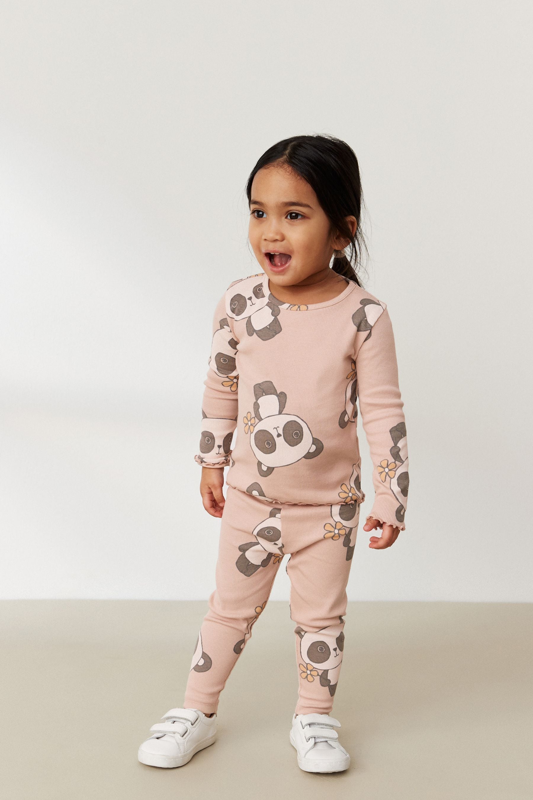 Cream Panda Top and Legging Set (3mths-7yrs)