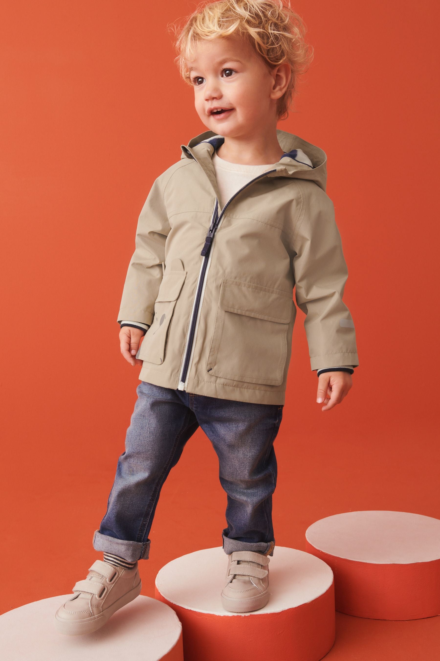 Stone Neutral Waterproof Coat (3mths-7yrs)