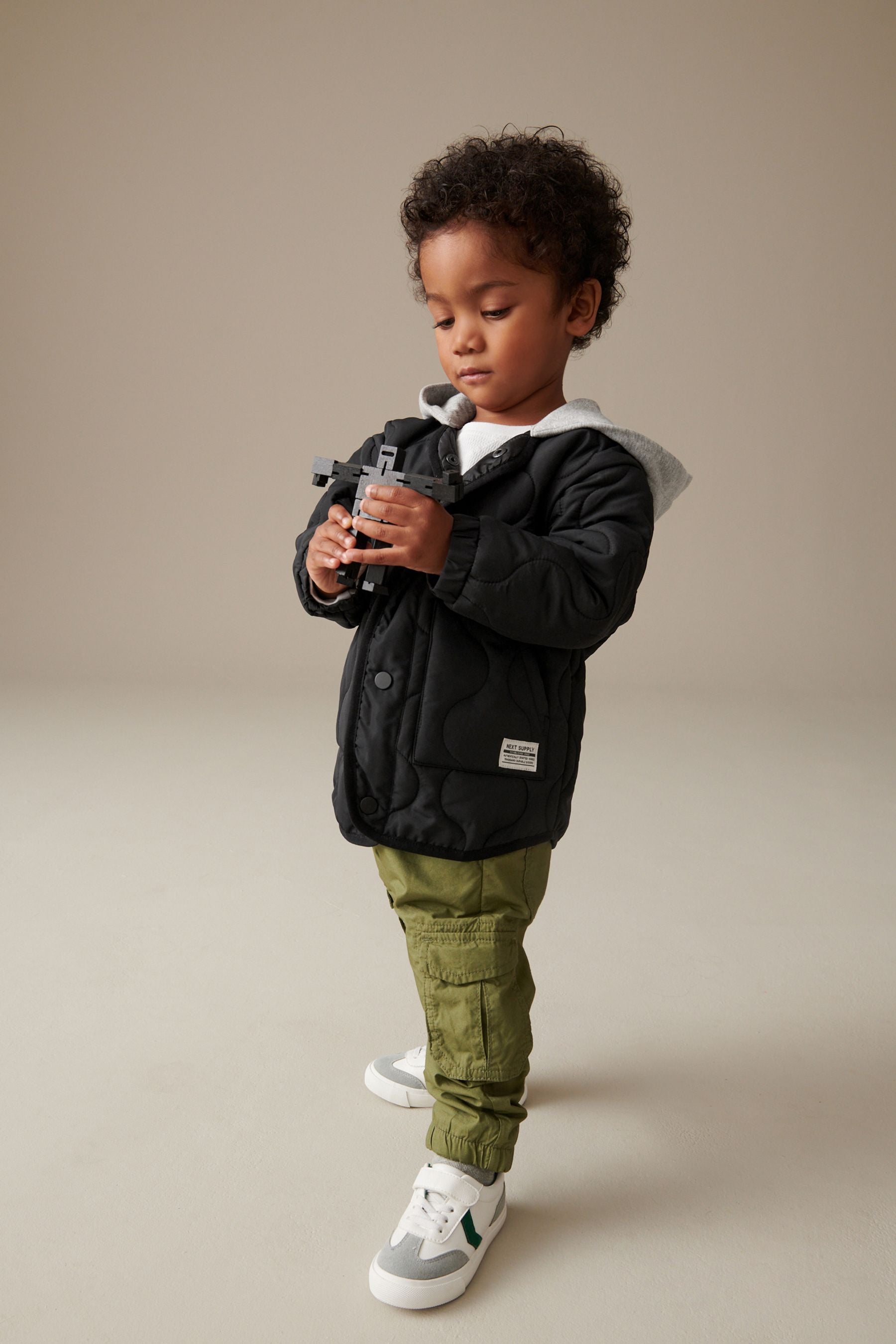 Black Quilted Jacket (3mths-7yrs)