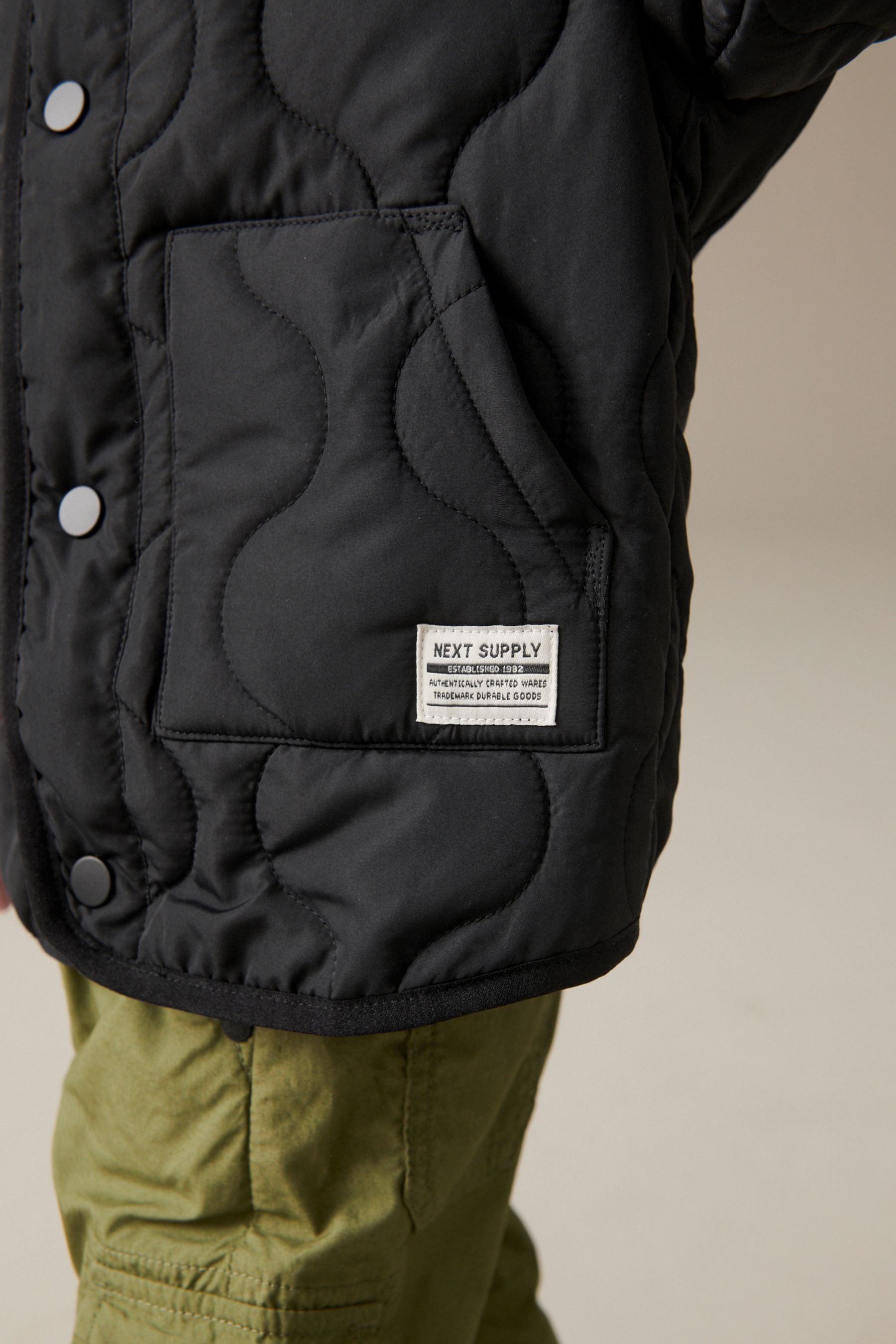 Black Quilted Jacket (3mths-7yrs)