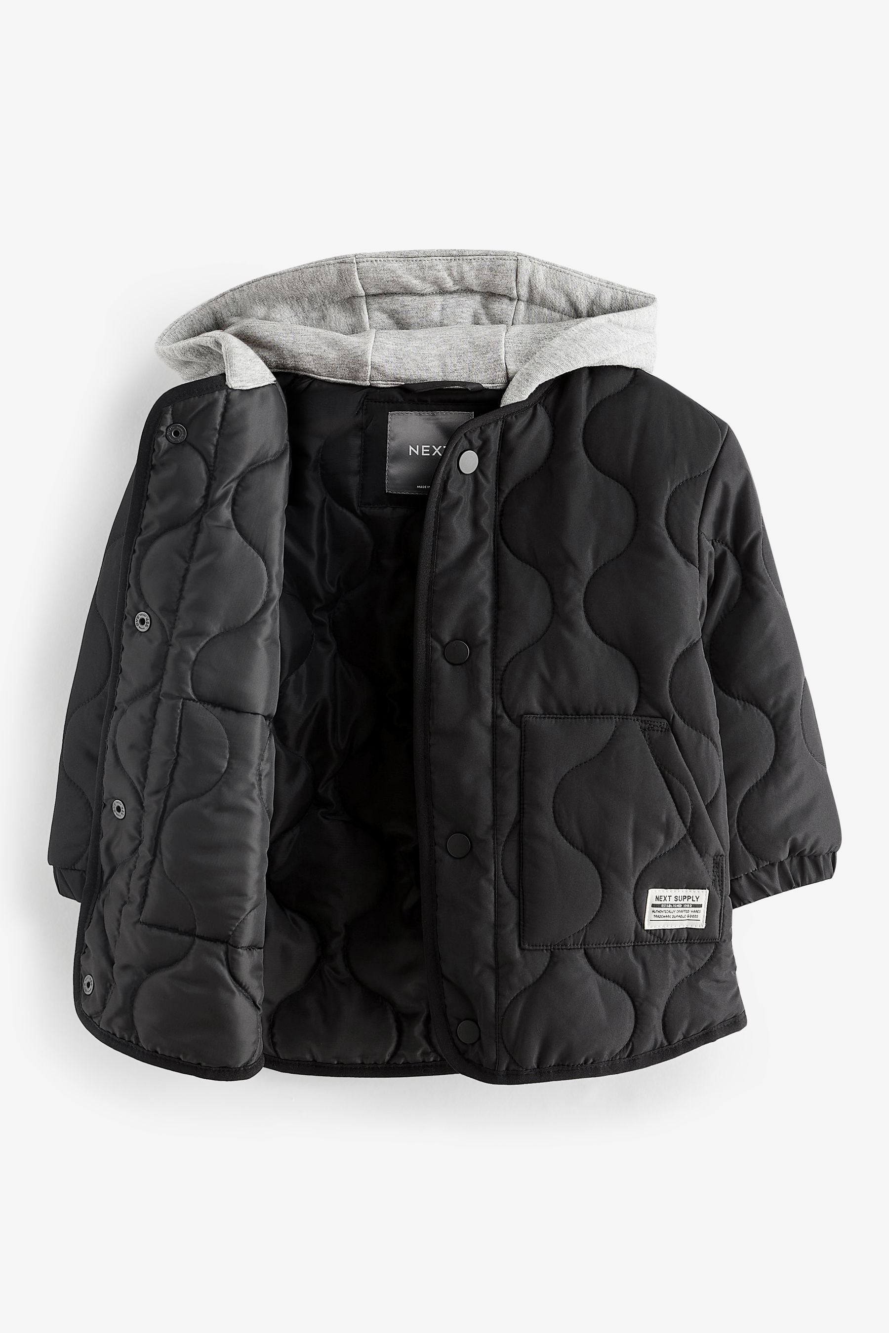 Black Quilted Jacket (3mths-7yrs)