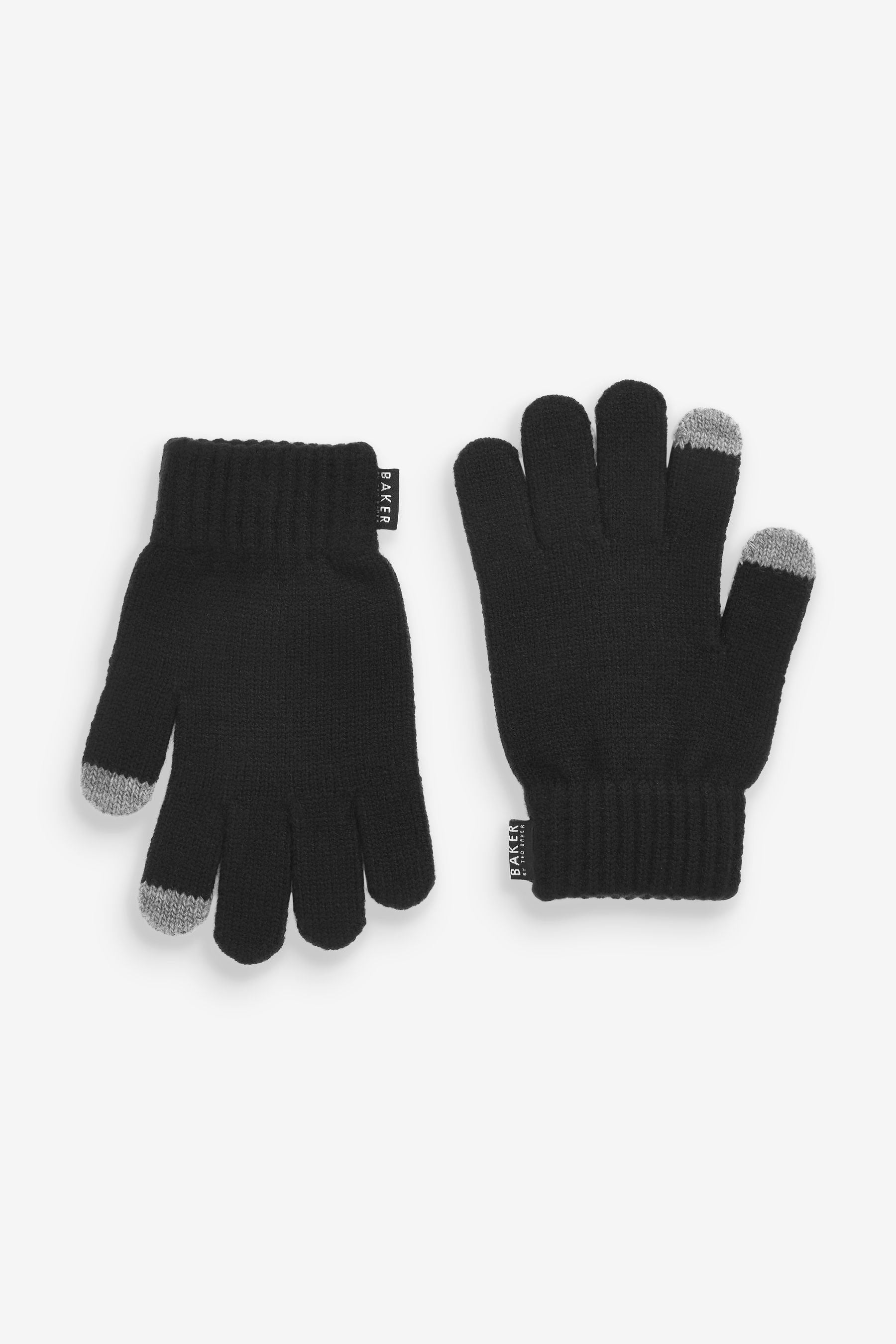 Black Baker by Ted Baker Boys Beanie Hat and Gloves Set