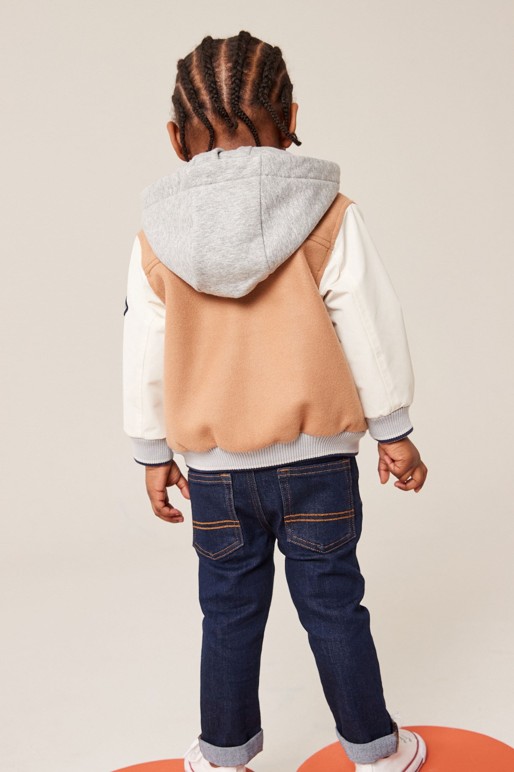 Neutral Varsity Jacket (3mths-7yrs)