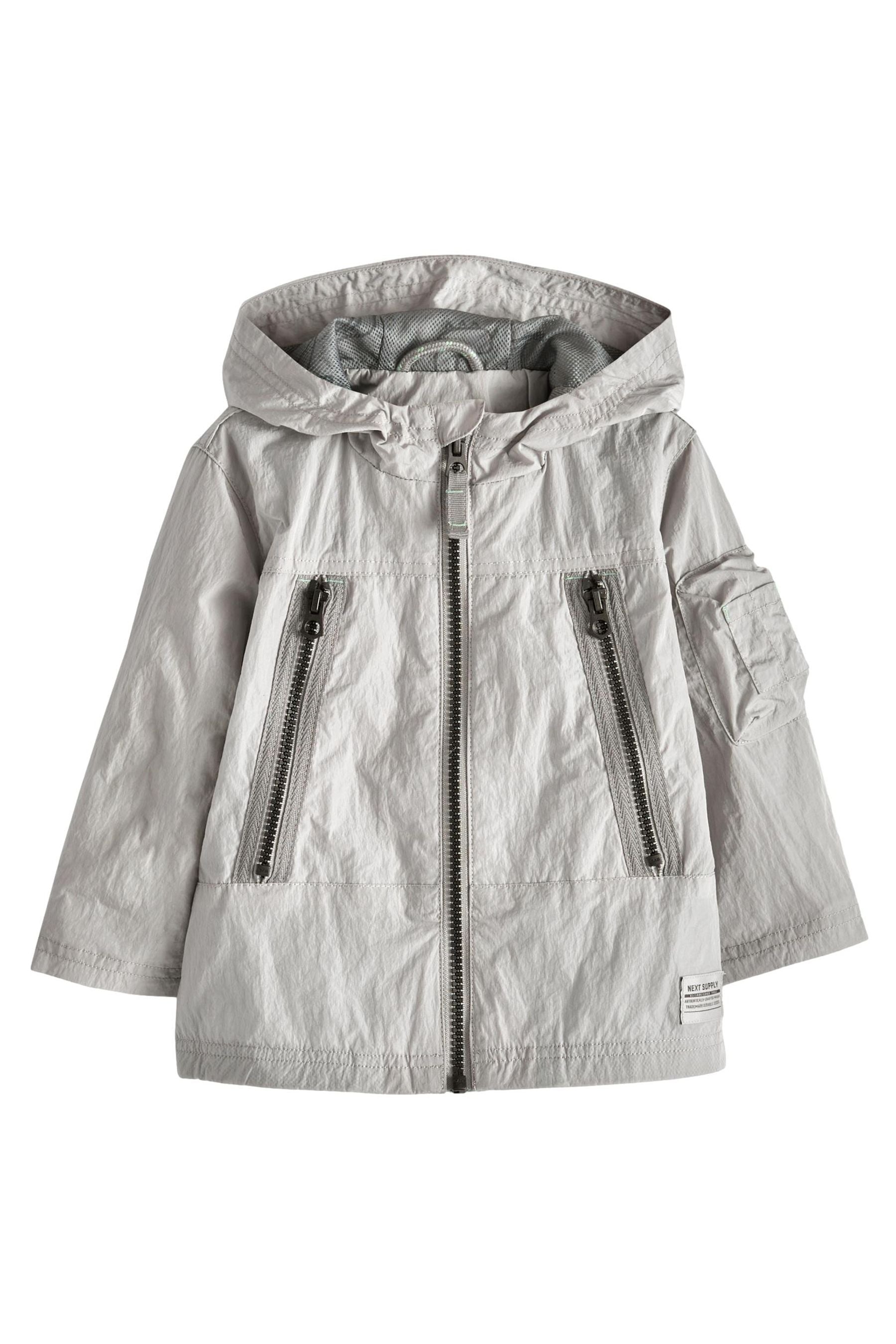 Grey Shower Resistant Utility Anorak (3mths-7yrs)