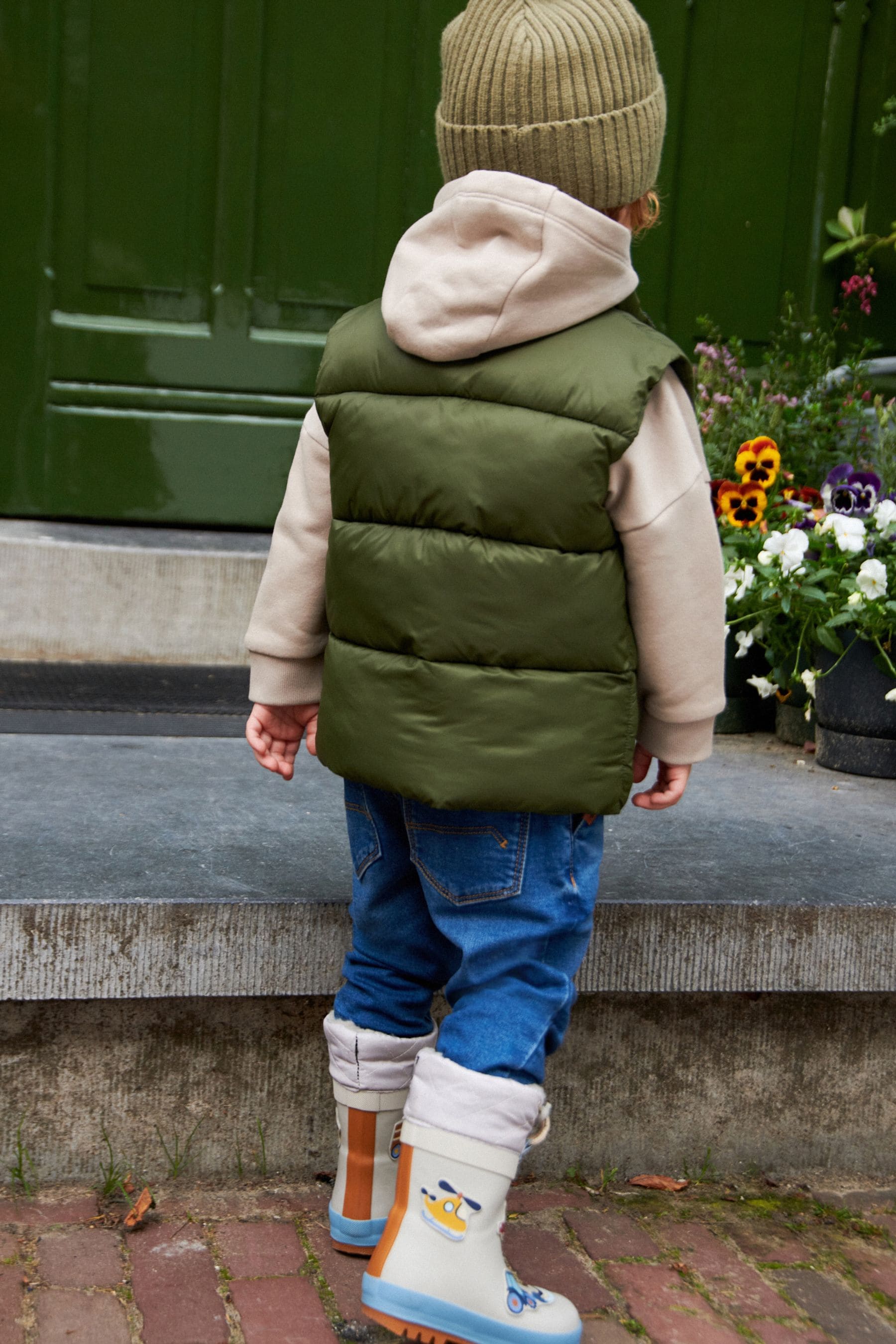 Khaki Green Padded Gilet (3mths-10yrs)