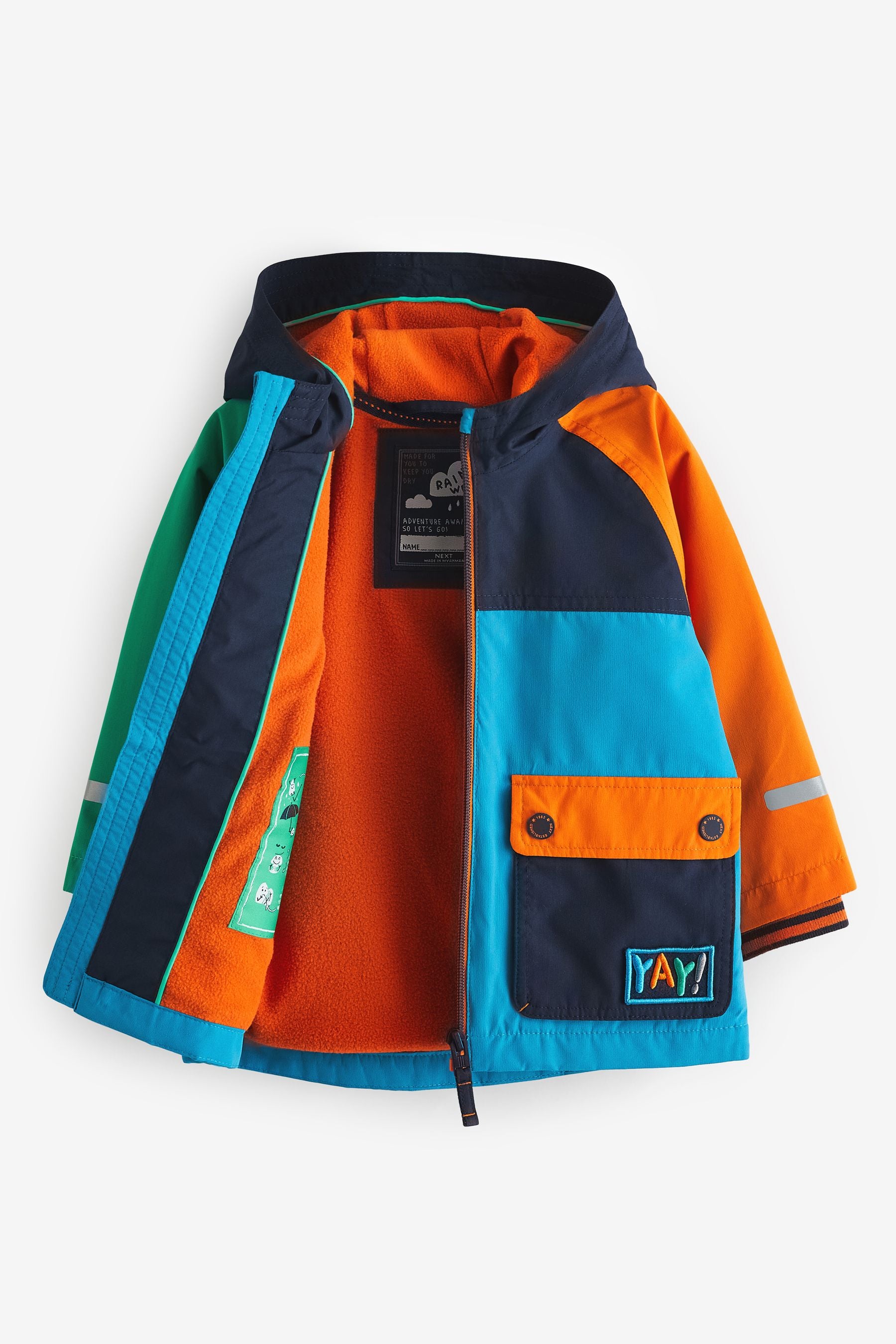 Orange/Navy Waterproof Coat (3mths-7yrs)