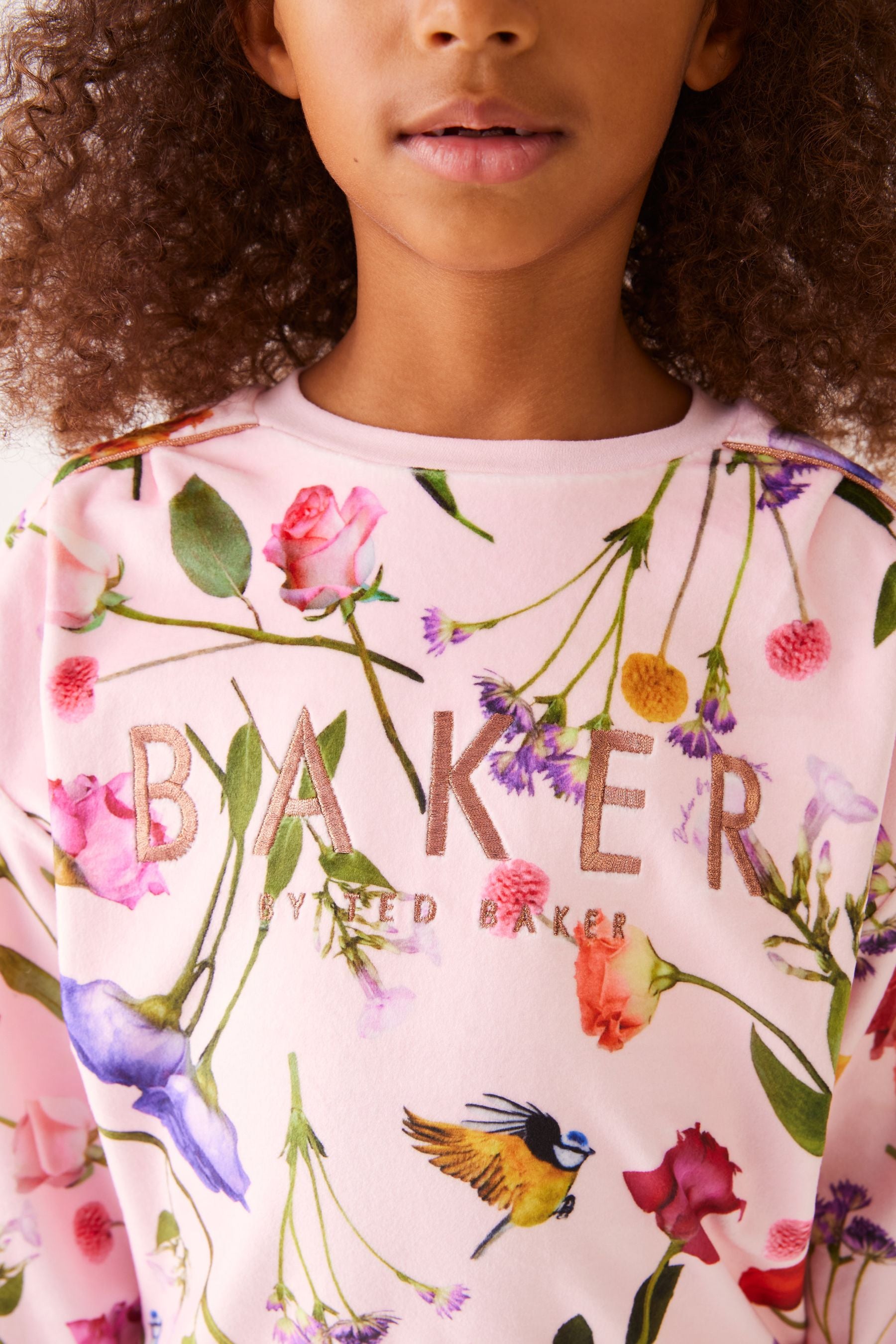 Baker by Ted Baker Pink Floral Velour Lounge Set