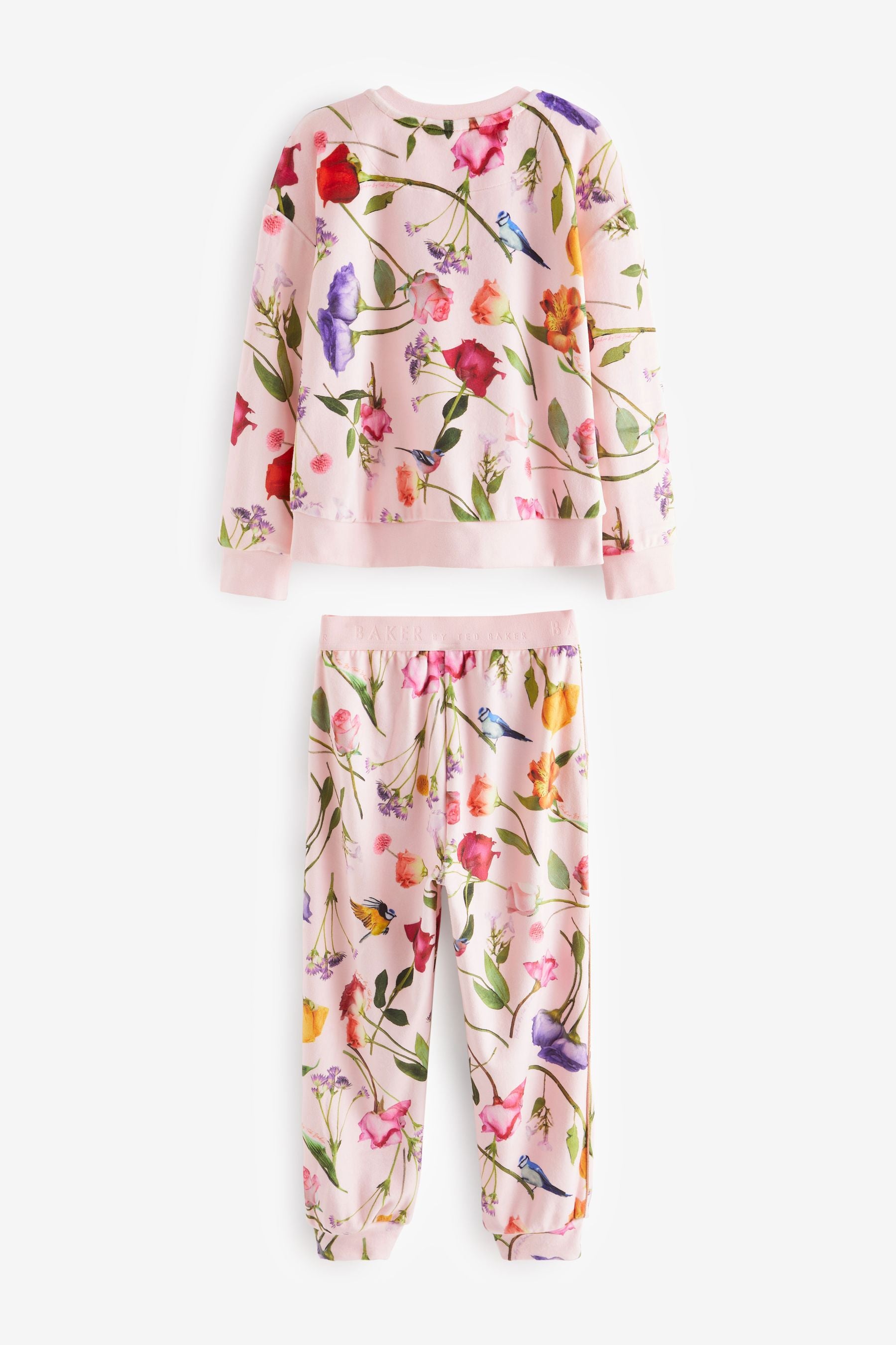 Baker by Ted Baker Pink Floral Velour Lounge Set