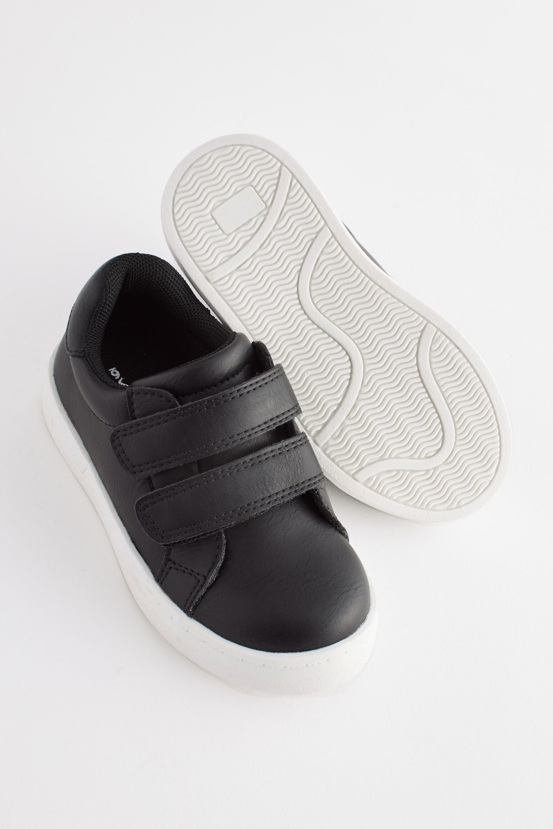 Black Touch Fastening Adjustable Strap Shoes