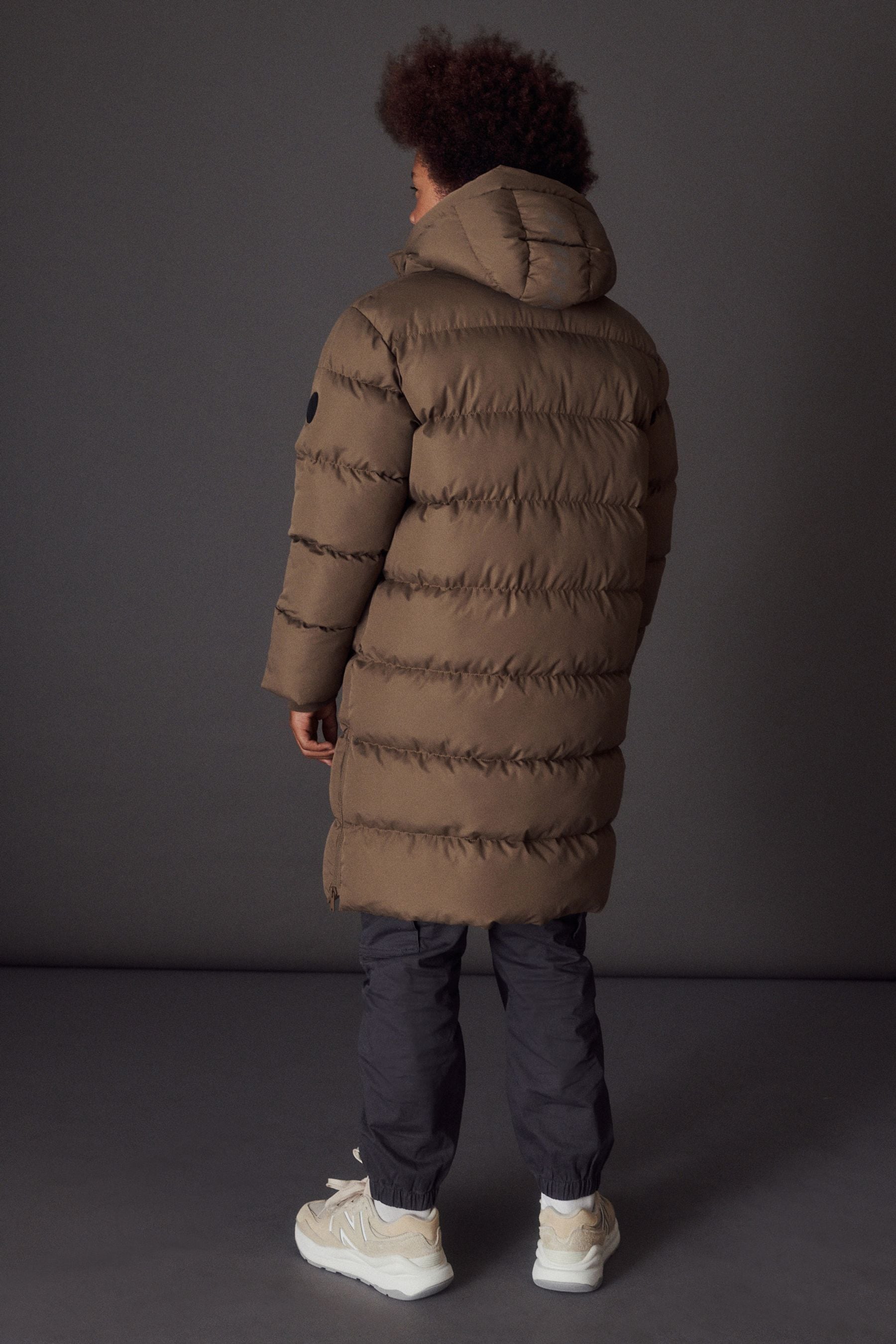 Neutral Extra Longline Puffer Coat (3-16yrs)