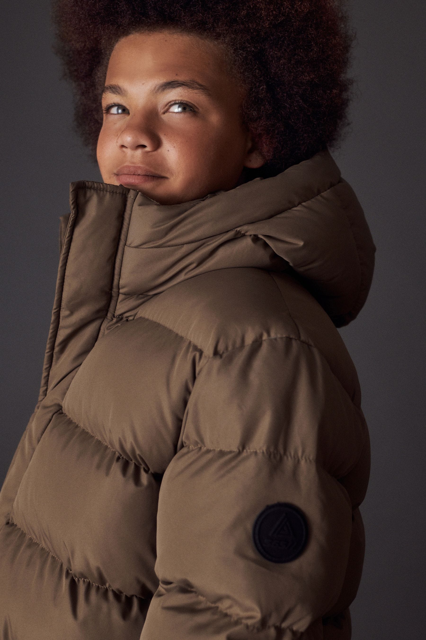 Neutral Extra Longline Puffer Coat (3-16yrs)