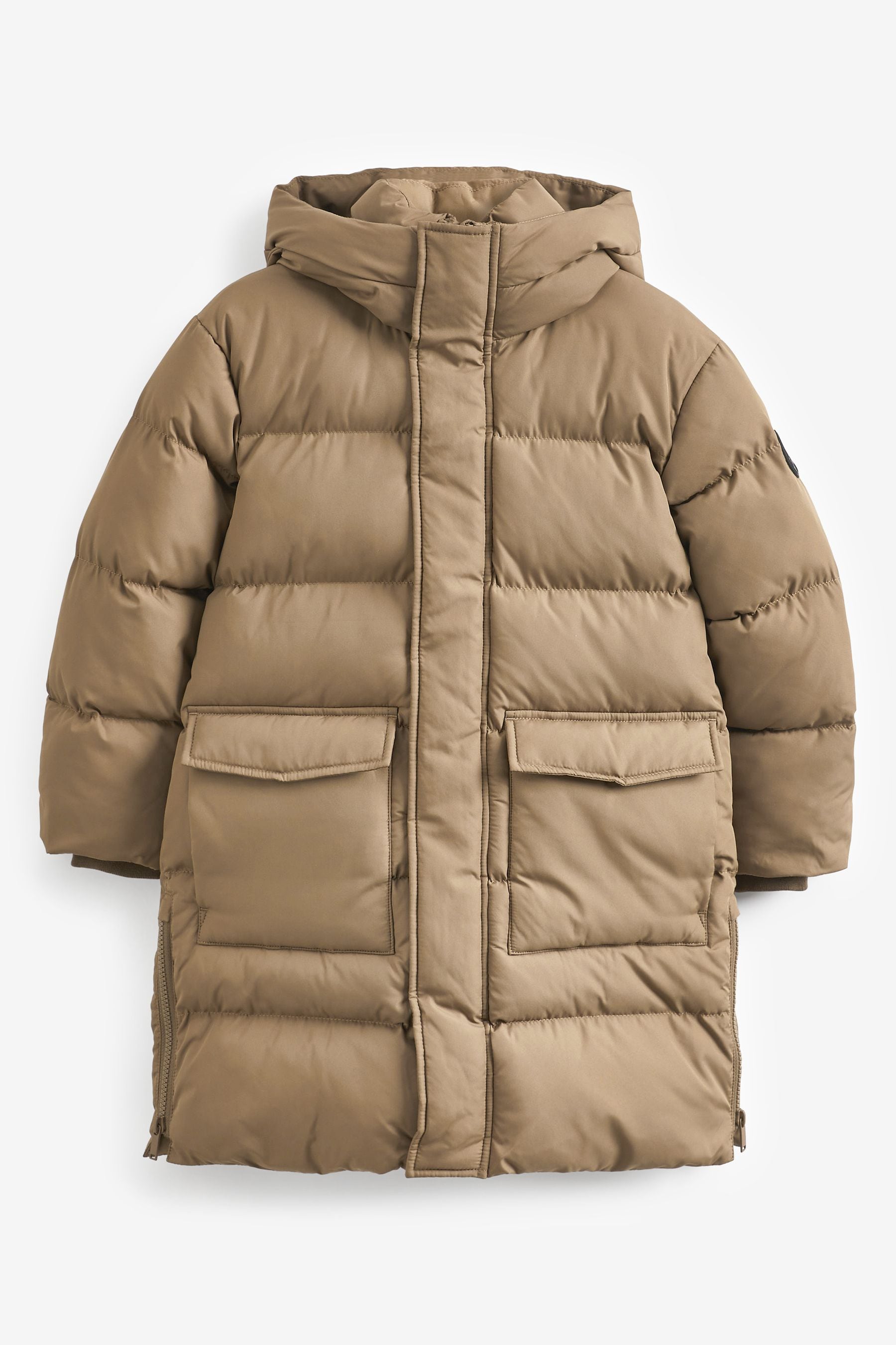 Neutral Extra Longline Puffer Coat (3-16yrs)