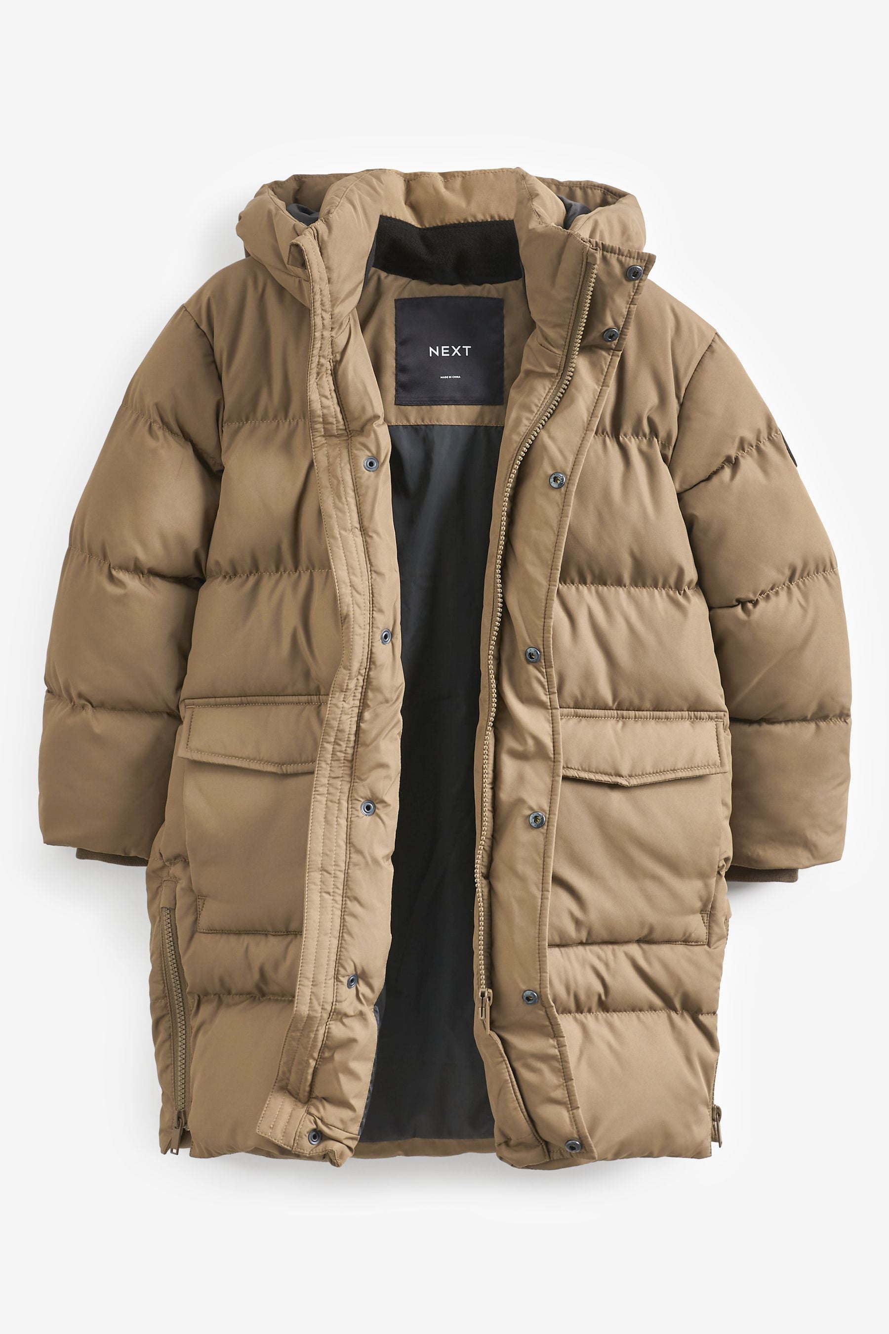 Neutral Extra Longline Puffer Coat (3-16yrs)