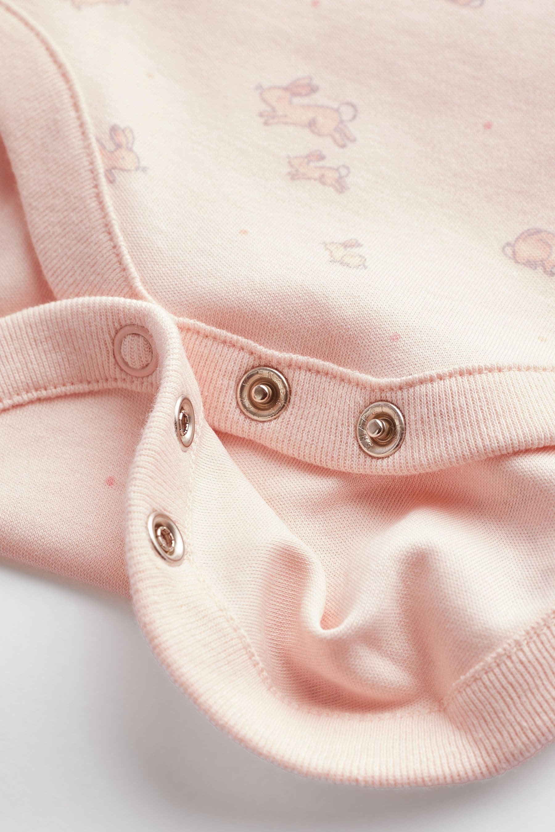 Pale Pink 7 Pack Baby Long Sleeve Bodysuits