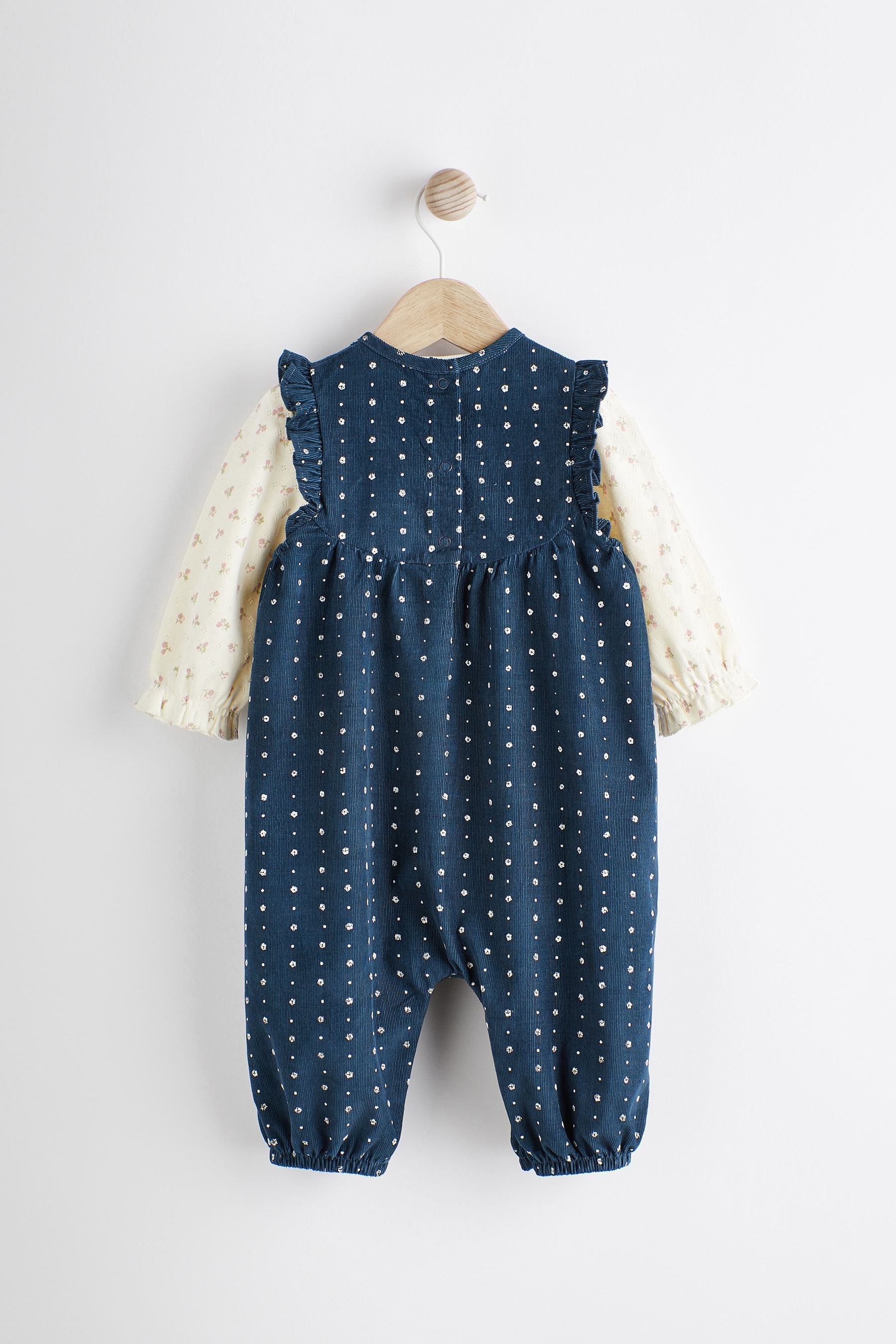 Blue Baby Corduroy Dungaree And Bodysuit Set (0mths-2yrs)