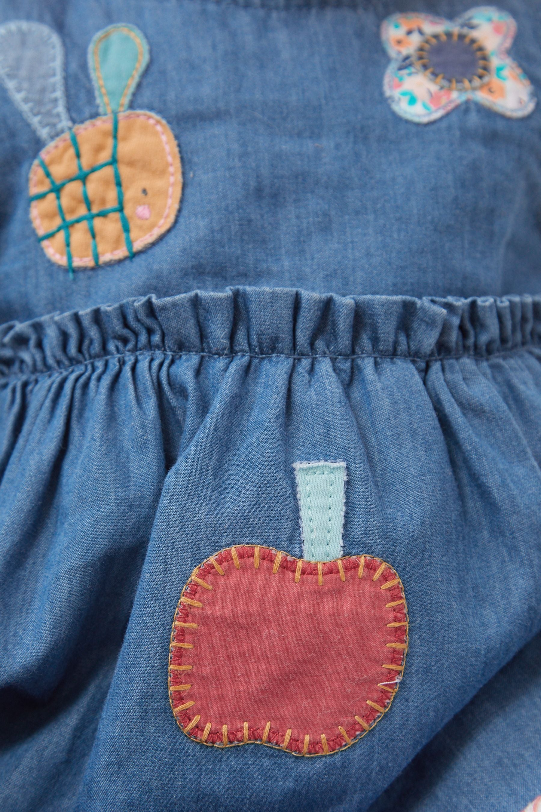 Denim Character Appliquéée Baby Dress And Bodysuit (0mths-2yrs)